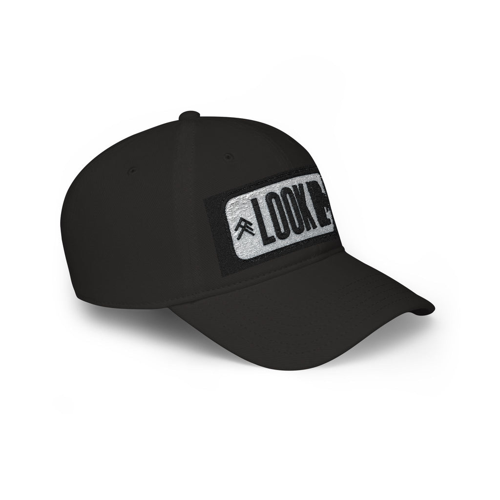 LOOK UP Patch Baseball Cap — Motivational Low-Profile Red Hat