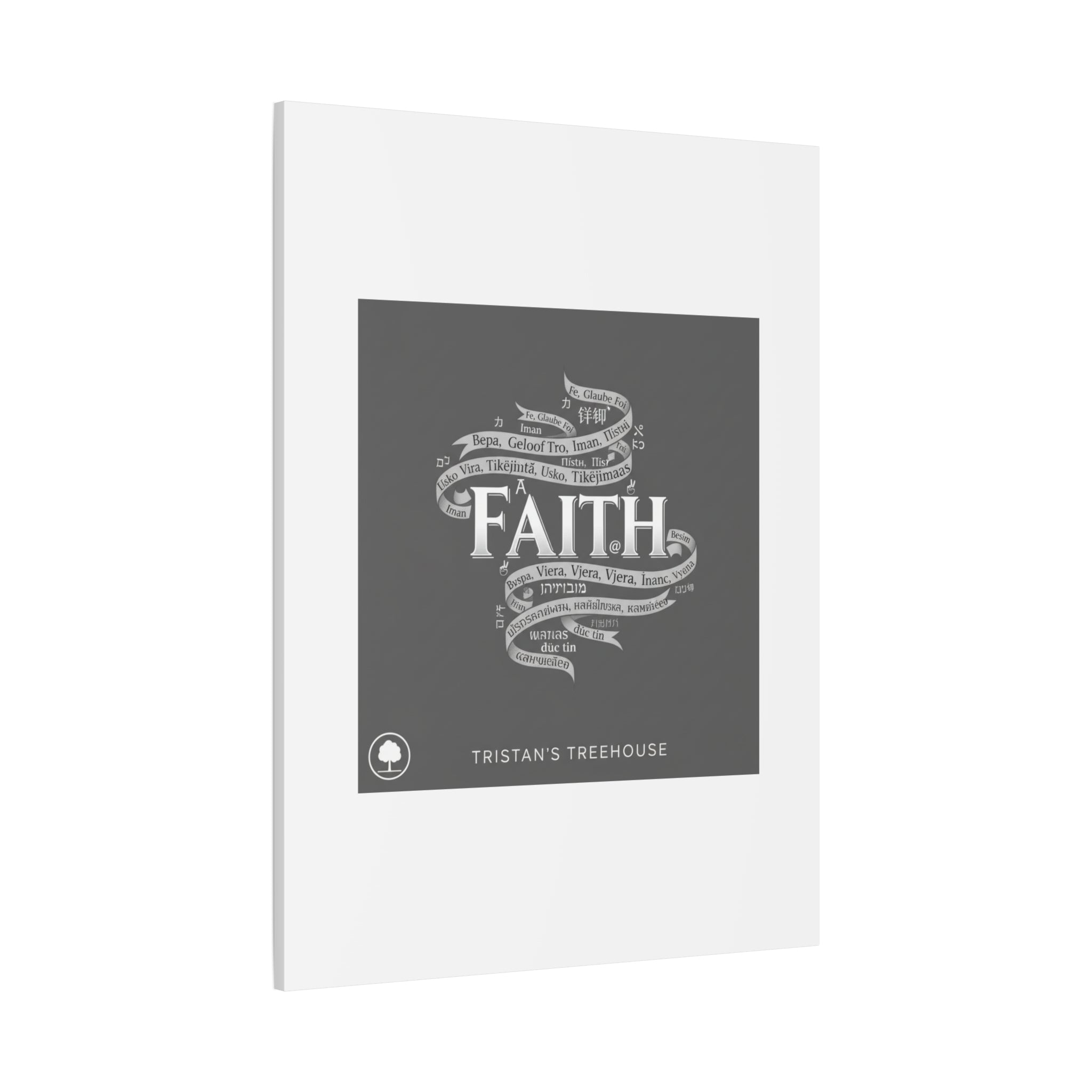 handwritten faith ribbon Canvas | sketch aesthetic, doodle design