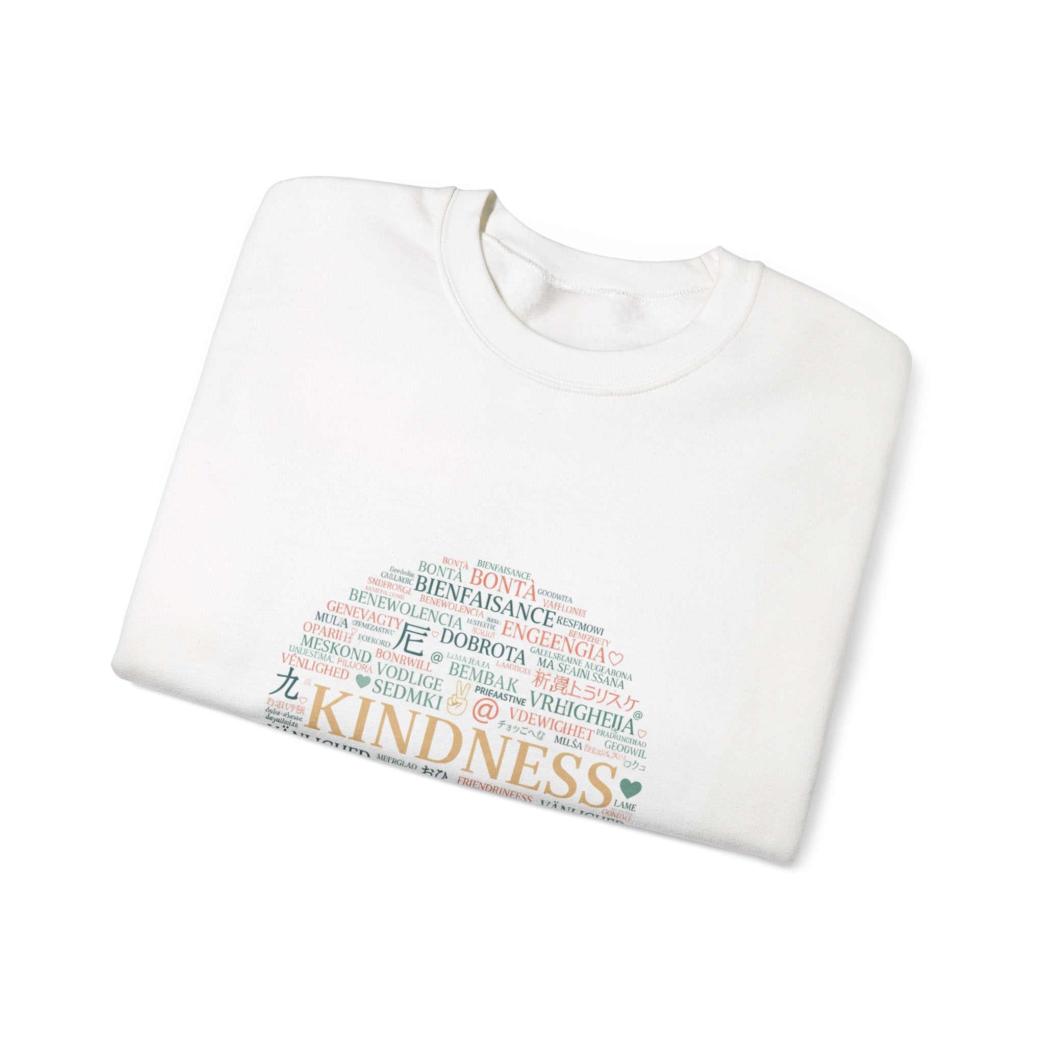 Kindness word circle Sweatshirt | Fresh-Start minimalism, reset mode apparel