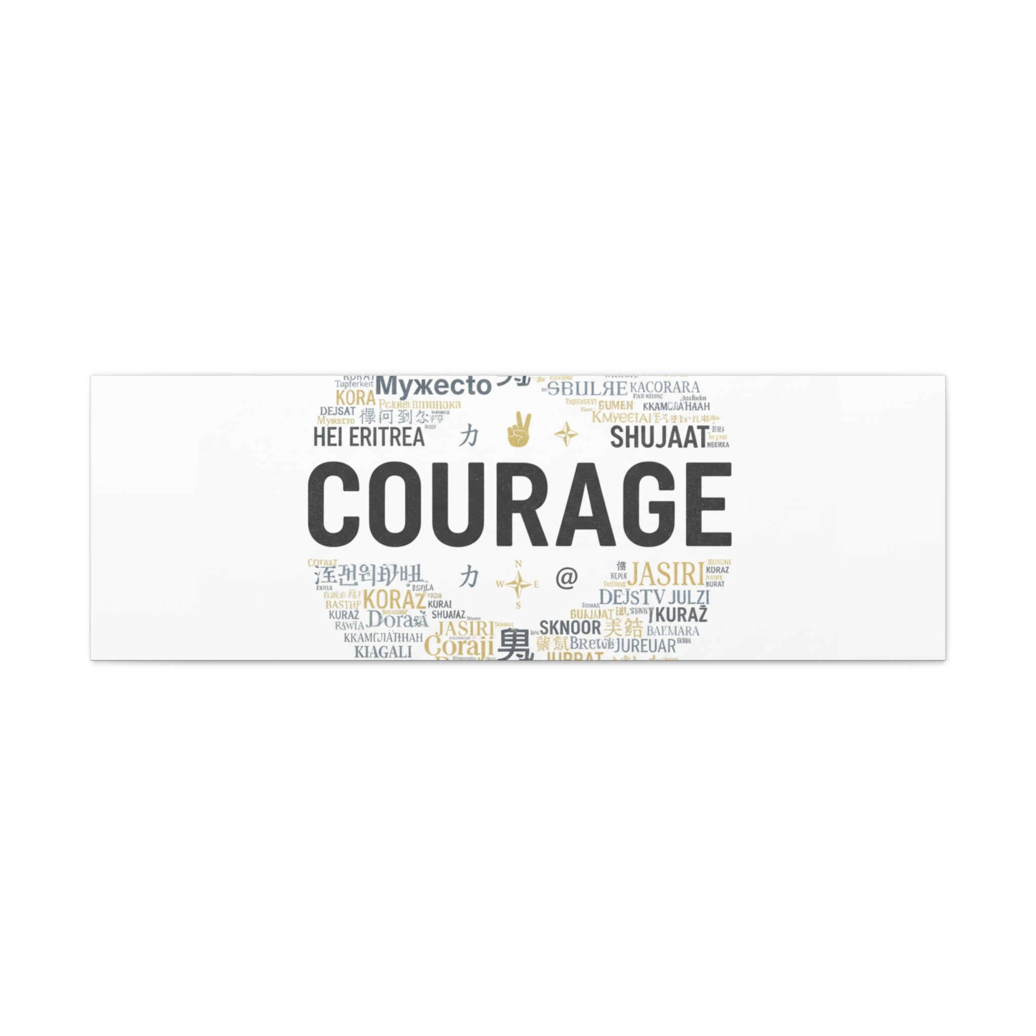 Courage Word Cloud Canvas | Fresh-Start Minimalism art print