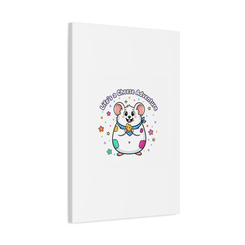 Life's a Cheese Adventure Canvas | Rodent-Core rat art print