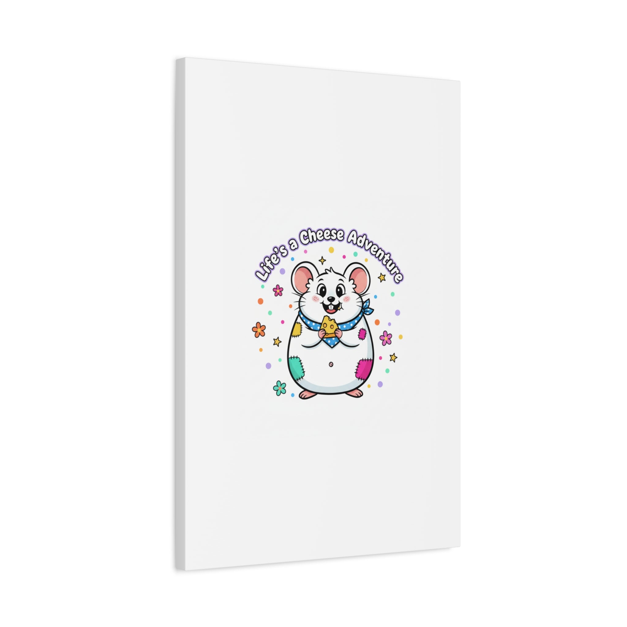 Life's a Cheese Adventure Canvas | Rodent-Core rat art print