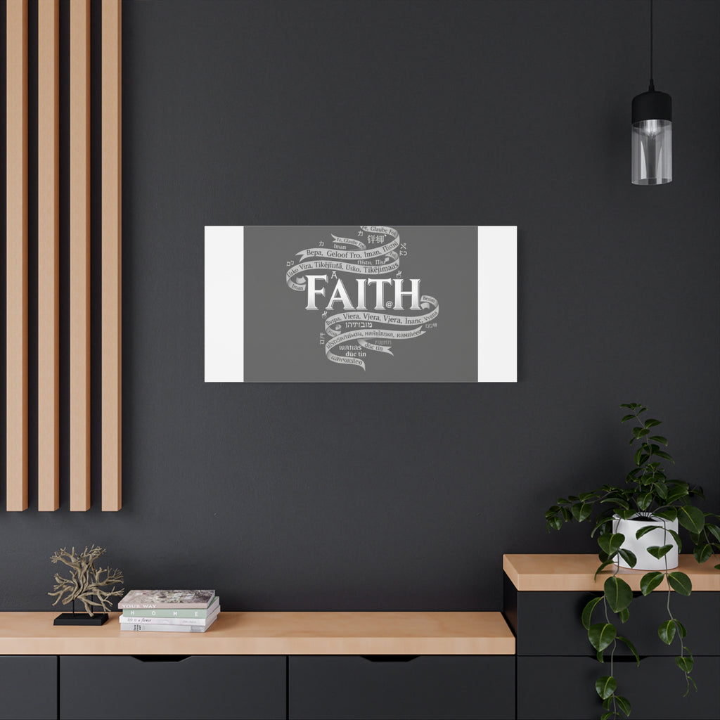 handwritten faith ribbon Canvas | sketch aesthetic, doodle design