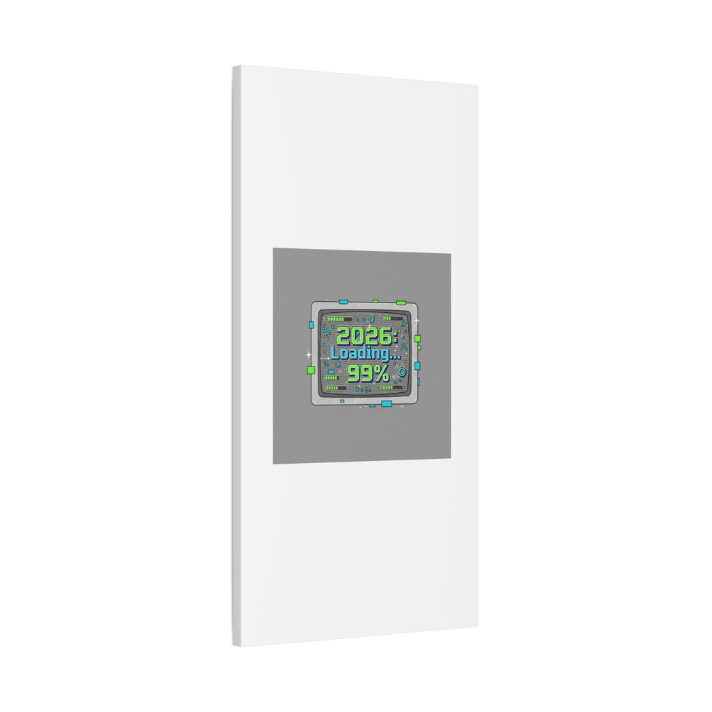 2026 Loading 99% Canvas | NYE countdown, retro system interface