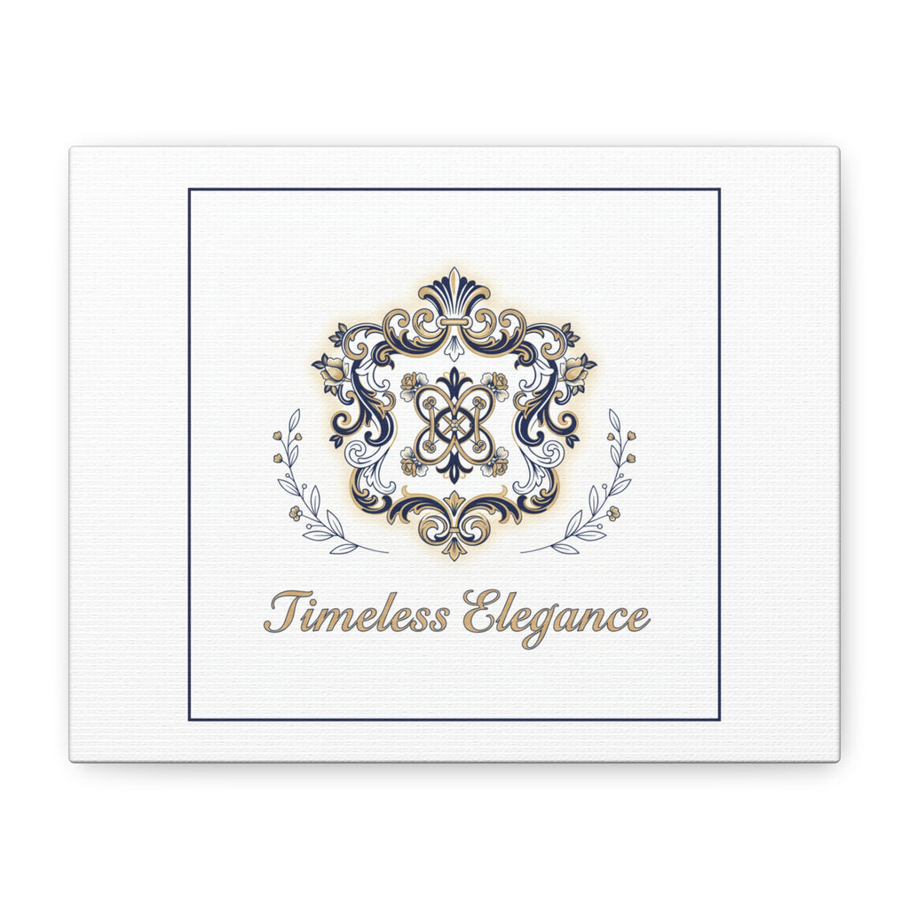 Ornate Brooch Emblem Canvas | Vintage Formalwear Accents, Baroque Print
