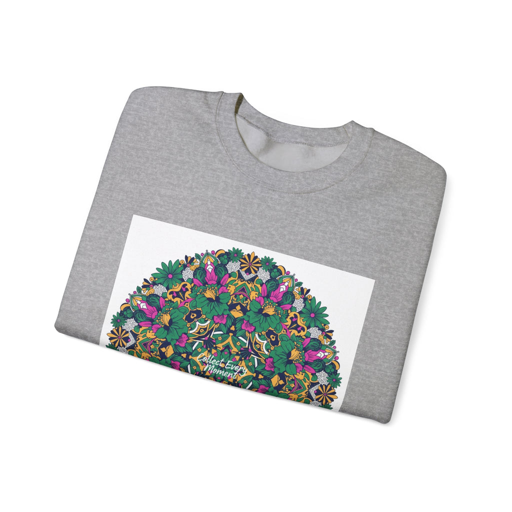 Psychedelic Botanical Mandala Crewneck | Festival Art Sweatshirt