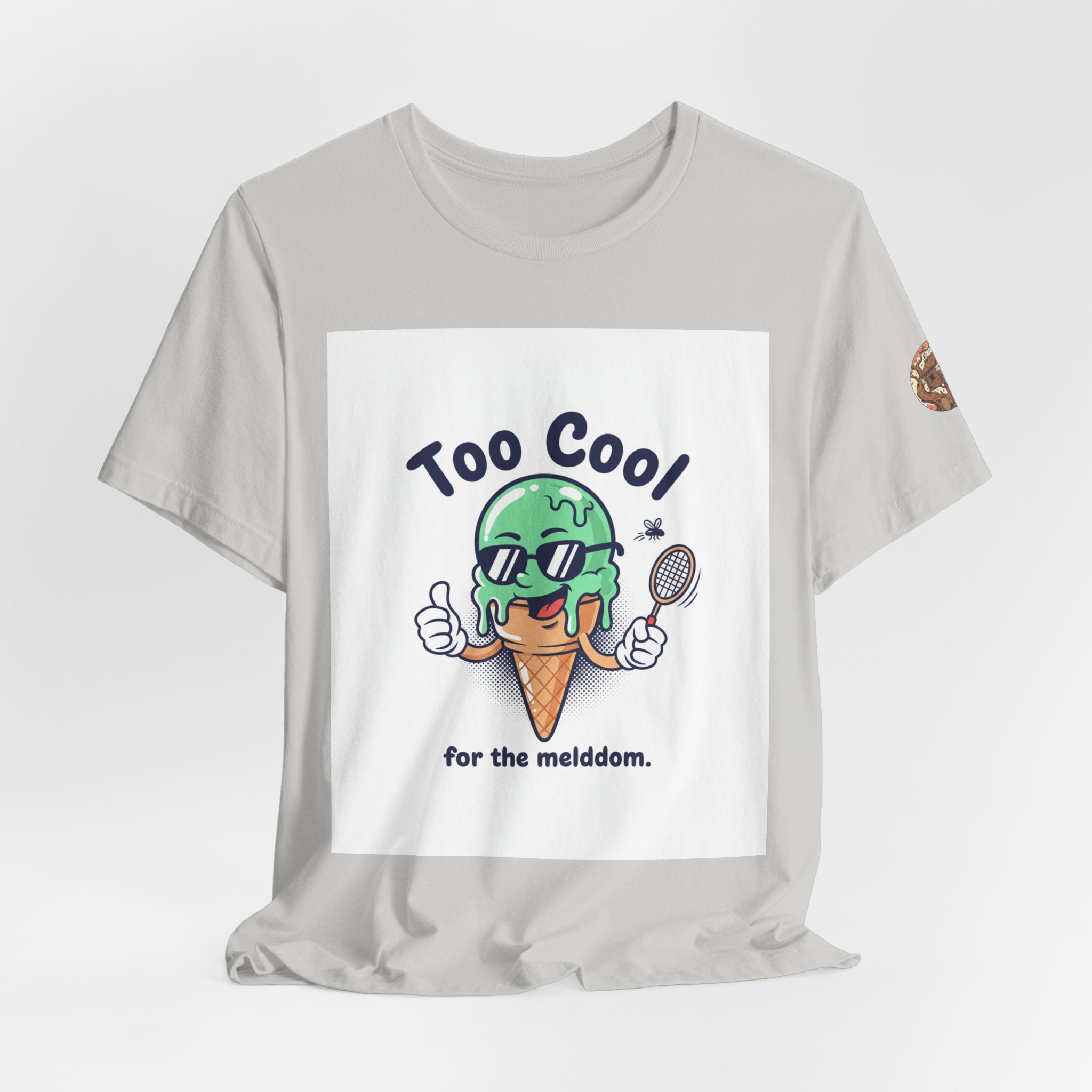 Too Cool Ice Cream Tee – 'Too Cool for the melldom.' Graphic Shirt