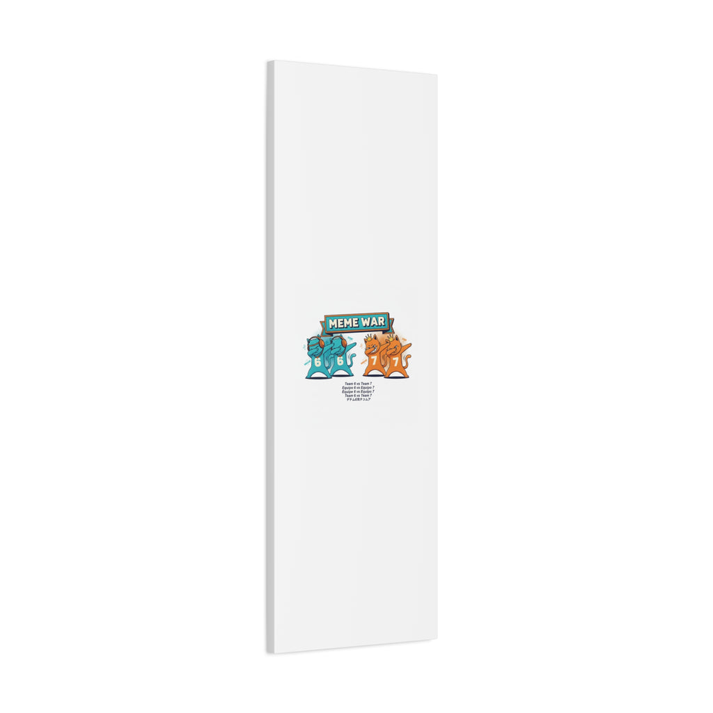 Meme War: Six vs. Seven Canvas Wall Art