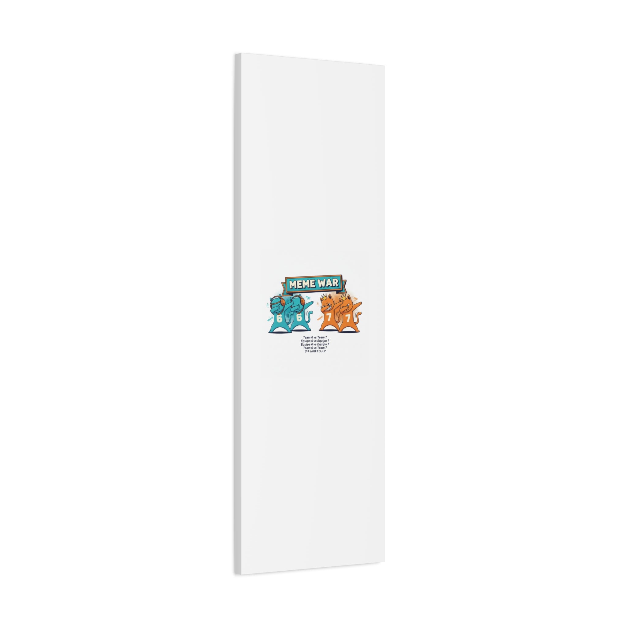 Meme War: Six vs. Seven Canvas Wall Art