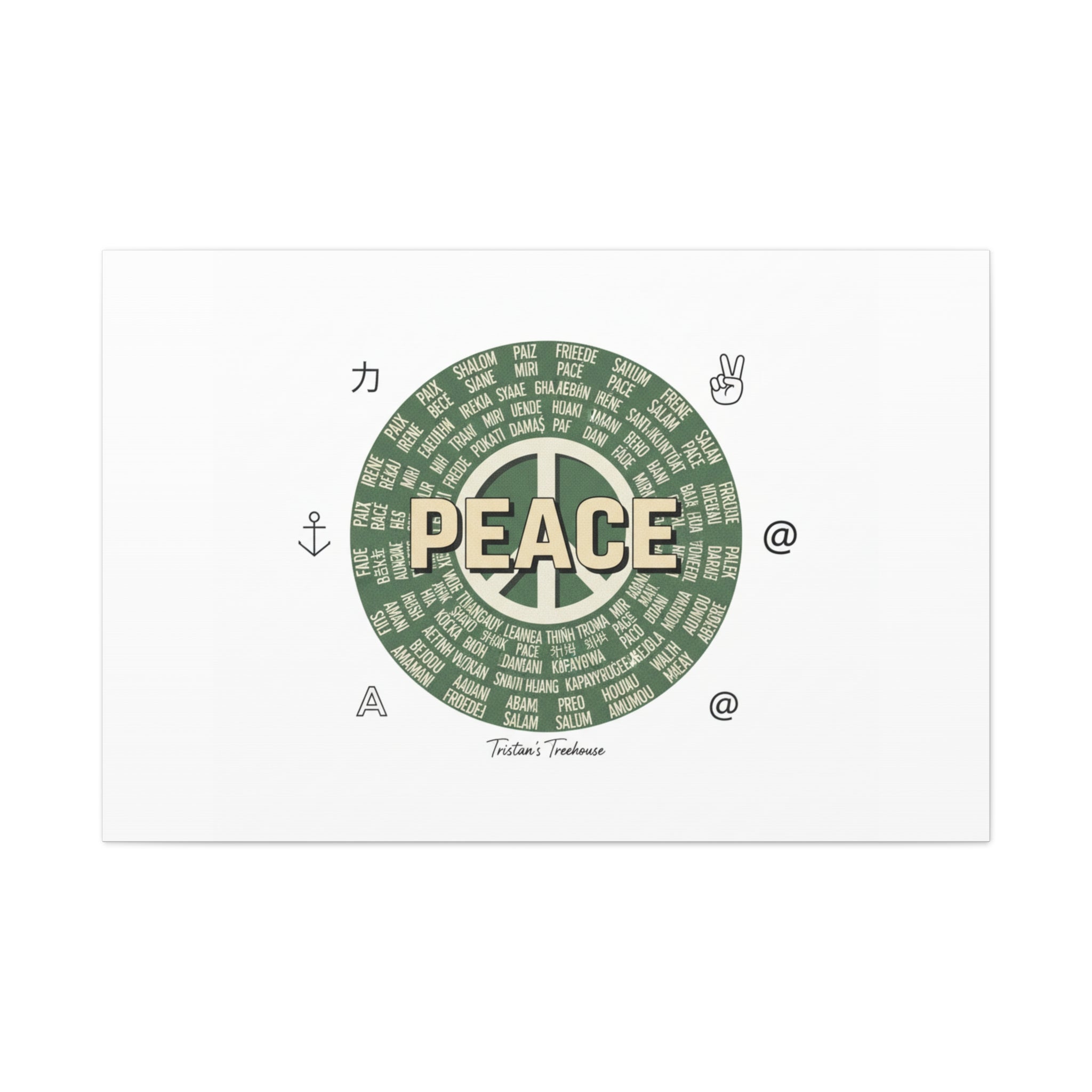 Peace doodle canvas | hand drawn sketch aesthetic, handwritten message