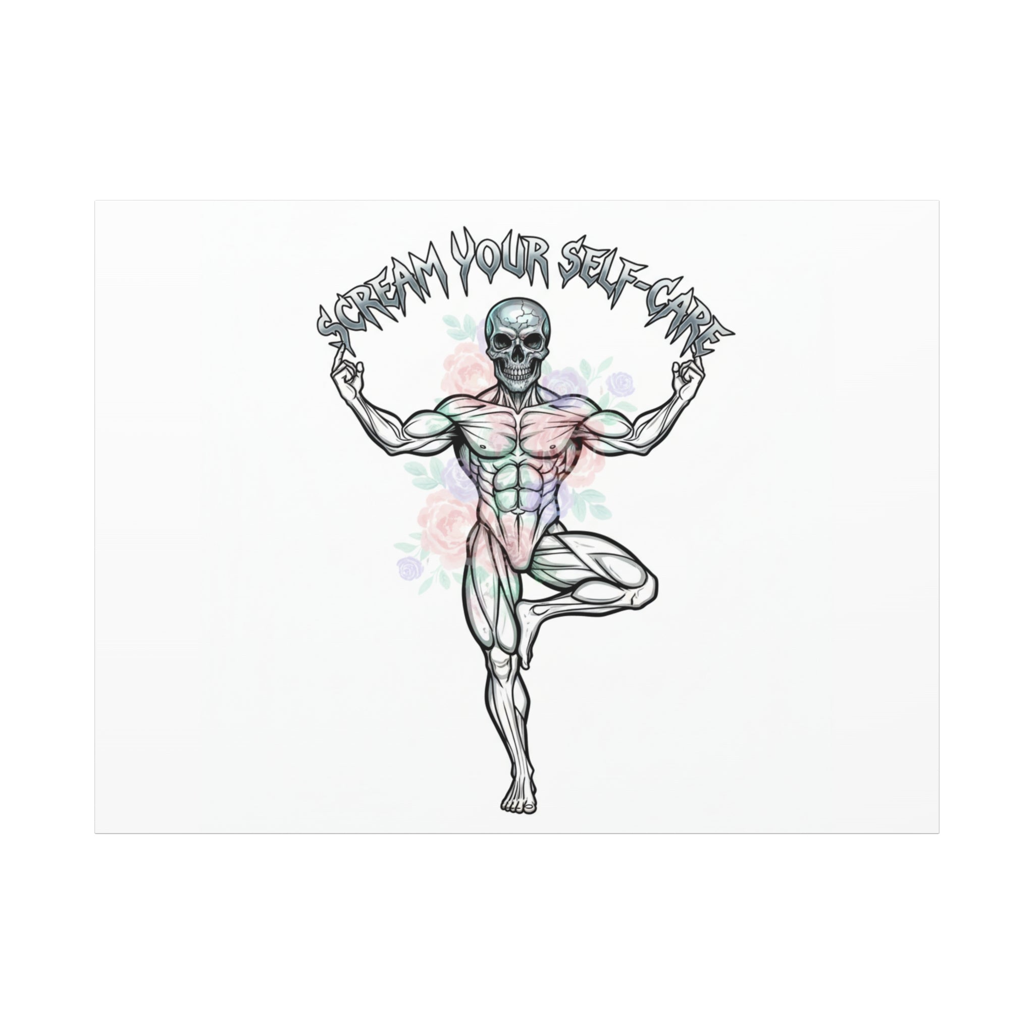 Scream Your Self-Care Canvas | Heavy Metal Wellness, Gothic Wellness Quote