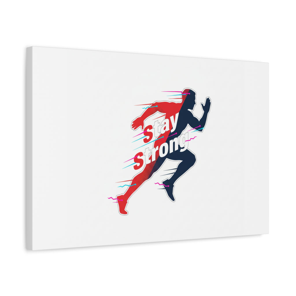 Stay Strong Runner Canvas | Fitness Motivation, Gym Wall Art