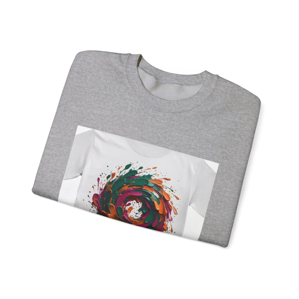 Painterly Abstract Floral Swirl Sweatshirt | artsy brushstroke apparel