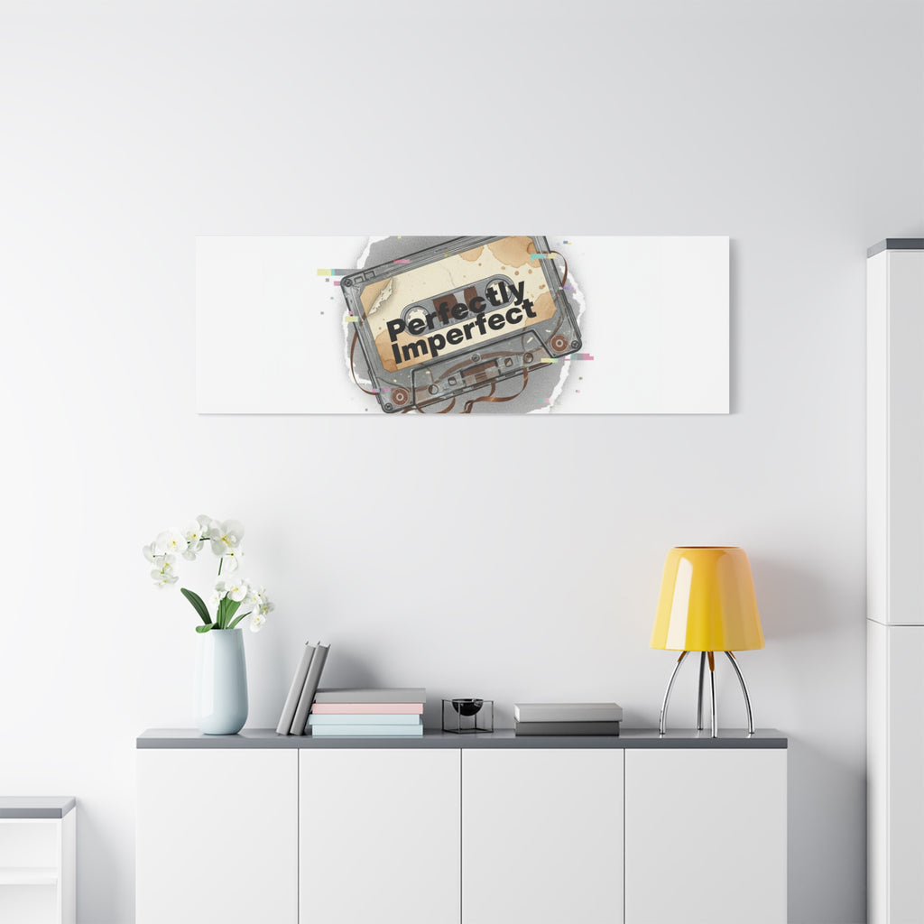 Perfectly Imperfect Cassette, Canvas Print | Analog Error, glitch art static