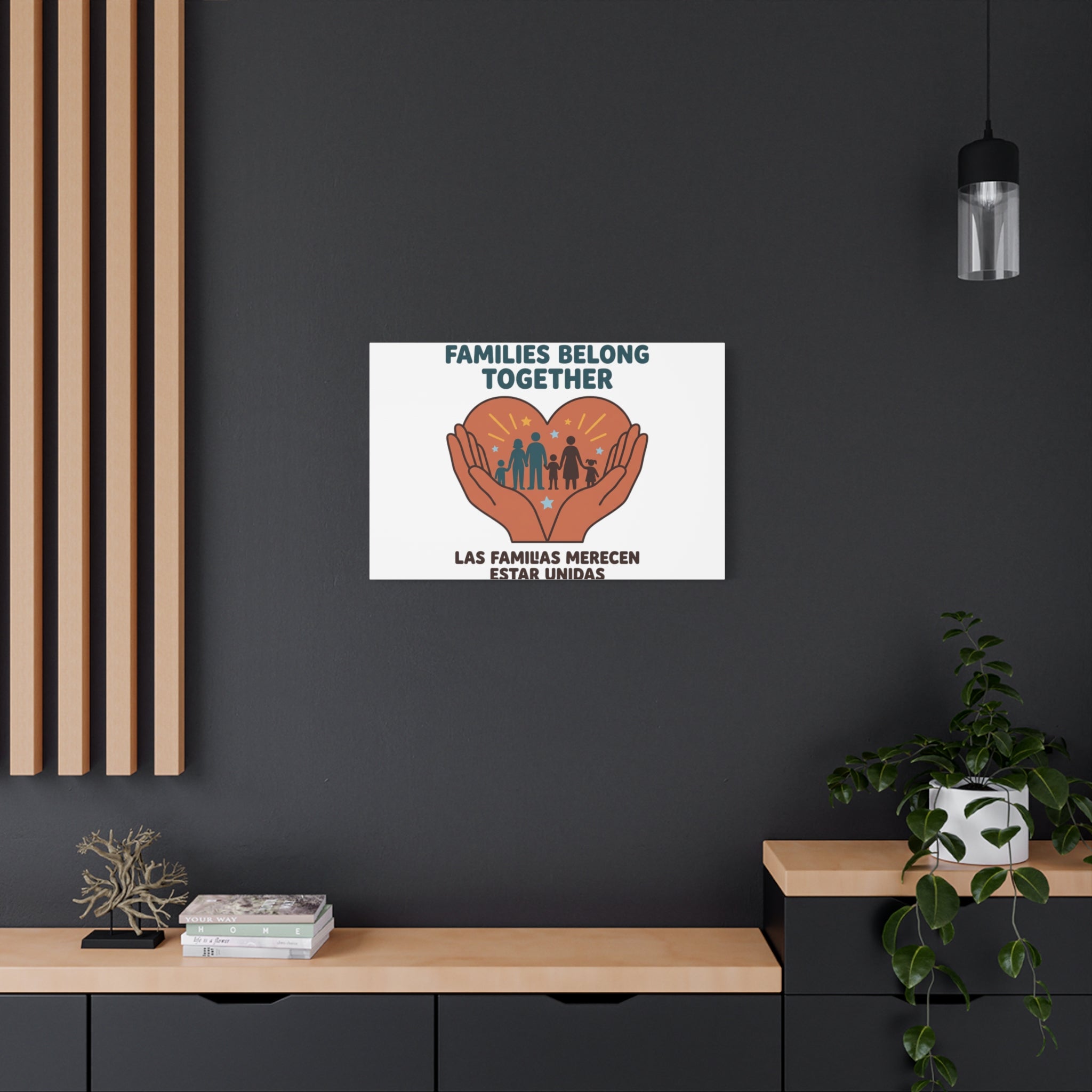 Families Belong Together Canvas | Family Unity, Bilingual Solidarity