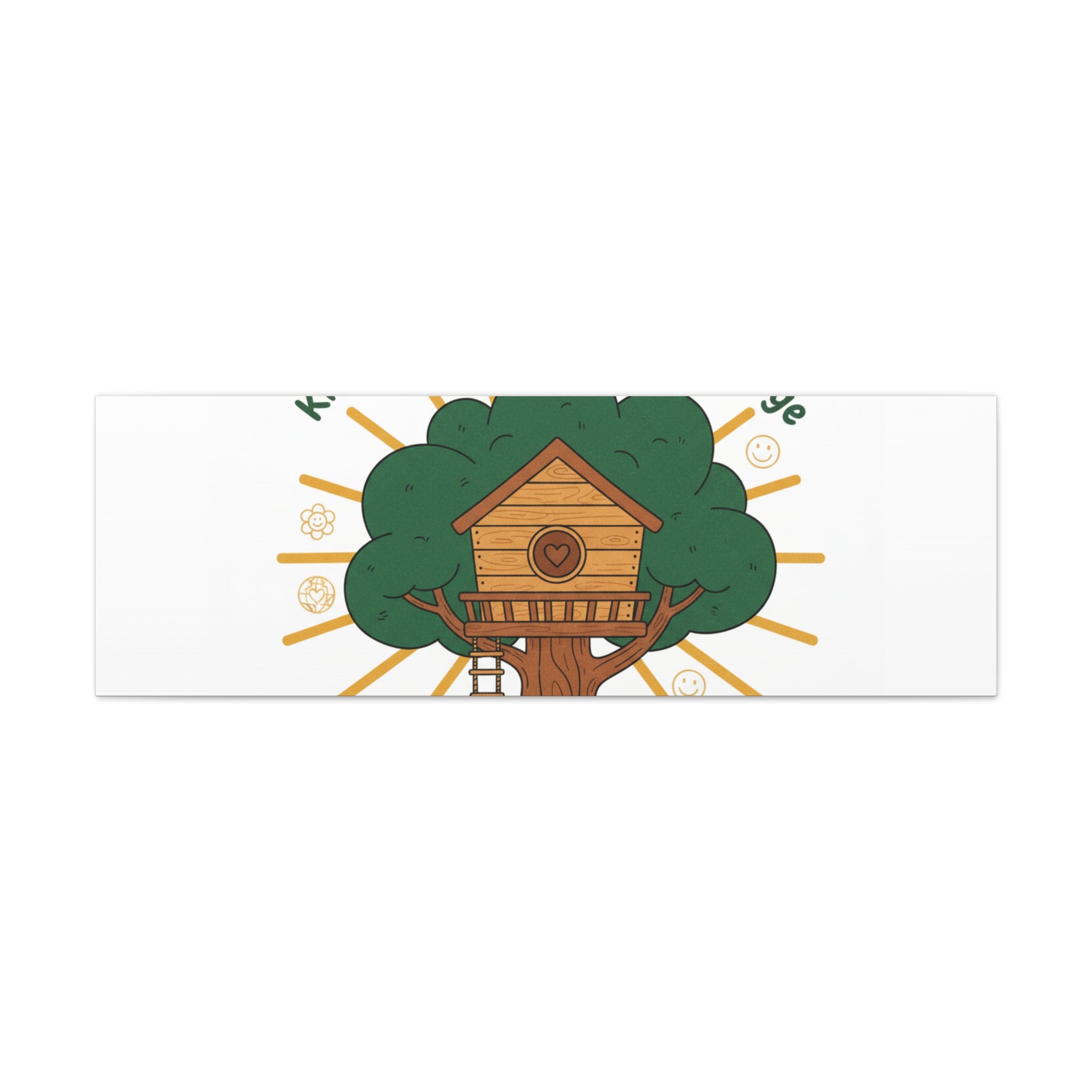 Kindness Is a Universal Language Canvas | Eco Humor, Treehouse Art