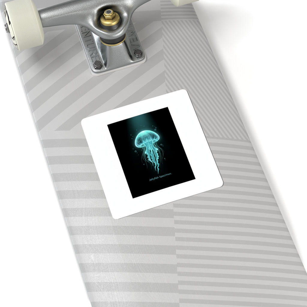 Bioluminescent Jellyfish Sticker | Neon Deep Sea Aesthetic, Glow Blob Design