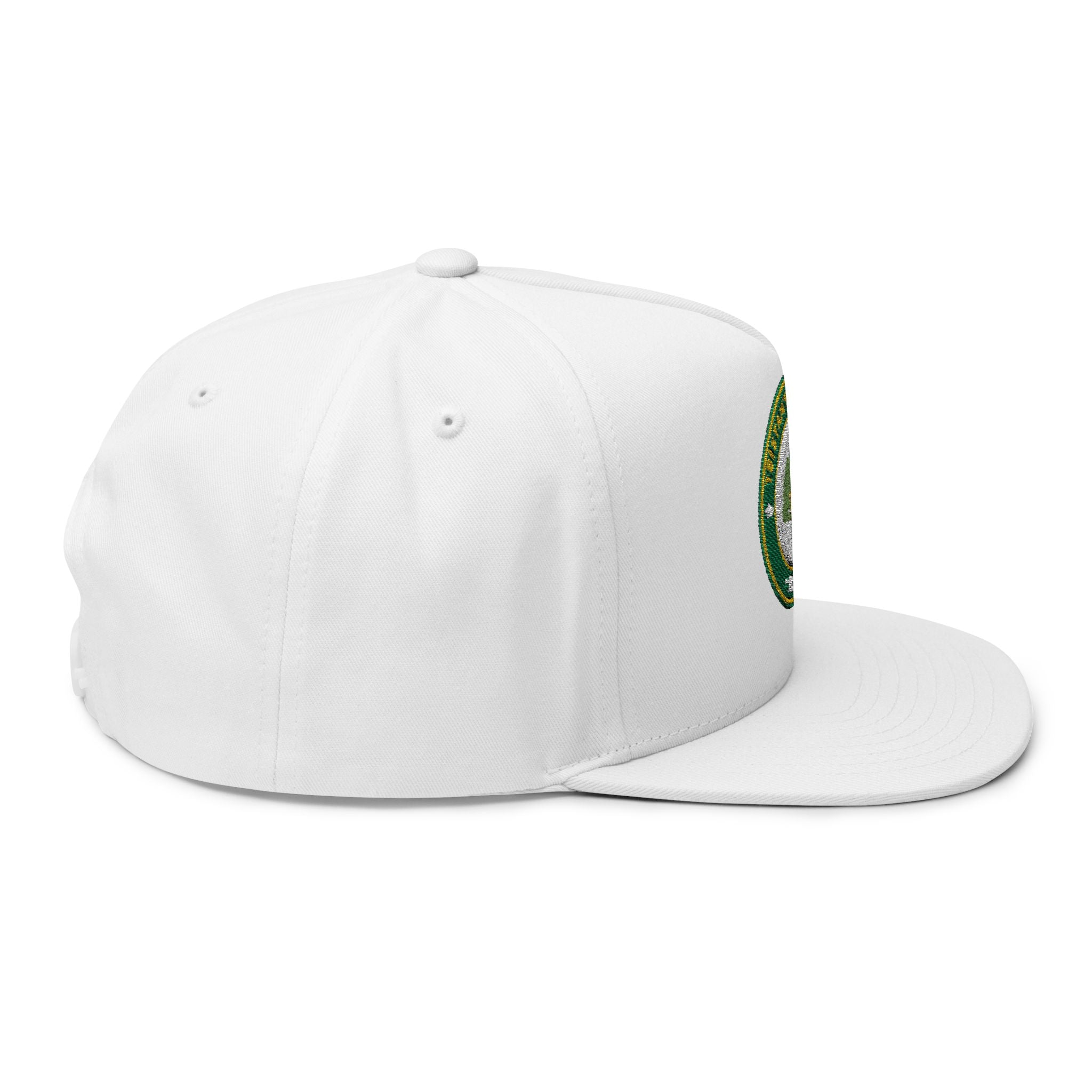 Embroidered Flat Bill Cap