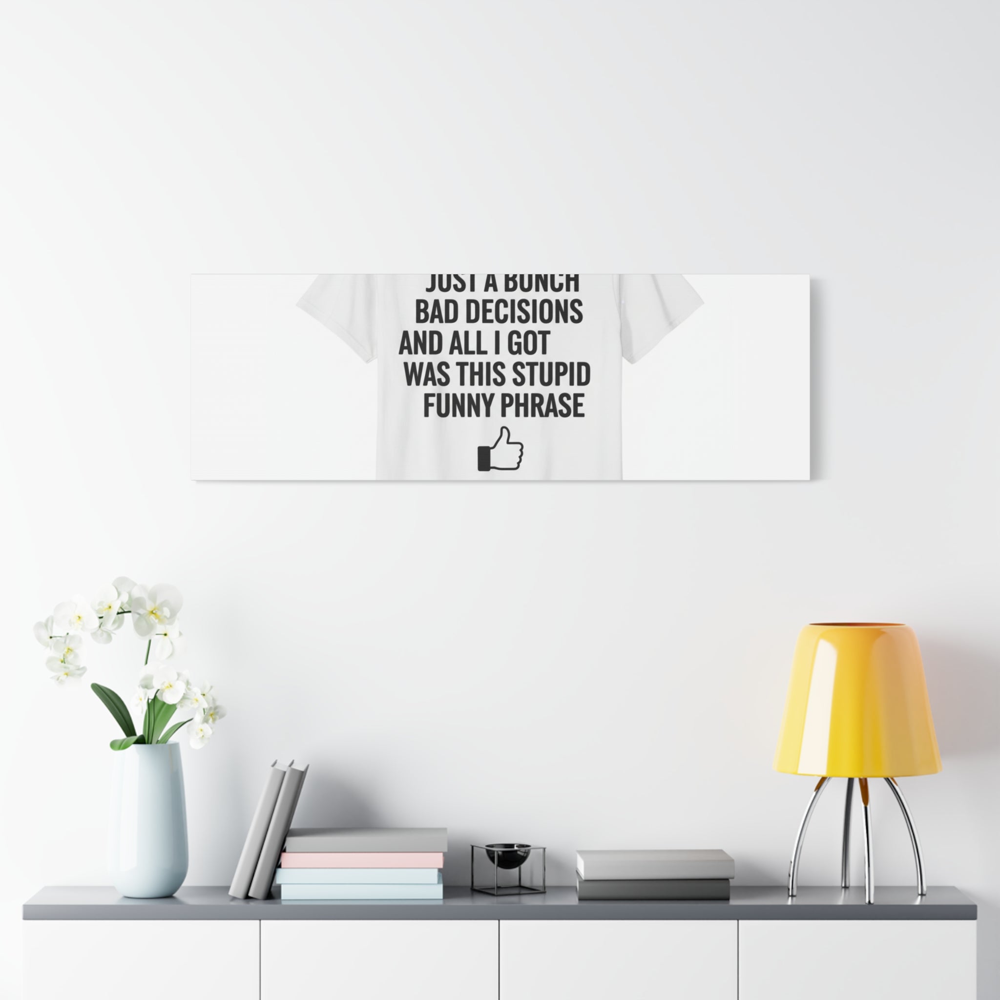 self-deprecating quote Canvas | sarcastic introvert wall art, anxiety humor