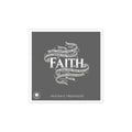 Handwritten 'Faith' Doodle Sticker | Sketch Aesthetic, Monochrome