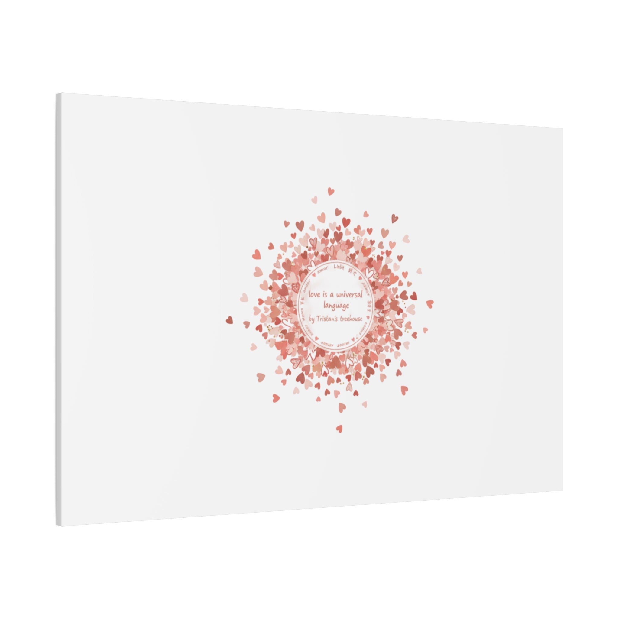 Tiny Heart Confetti Canvas | Matte Stretched Wall Art