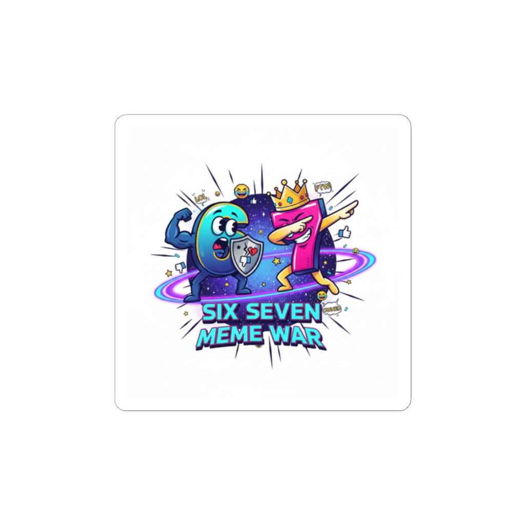 Six Seven Meme War Sticker | Viral Internet Battle Decal
