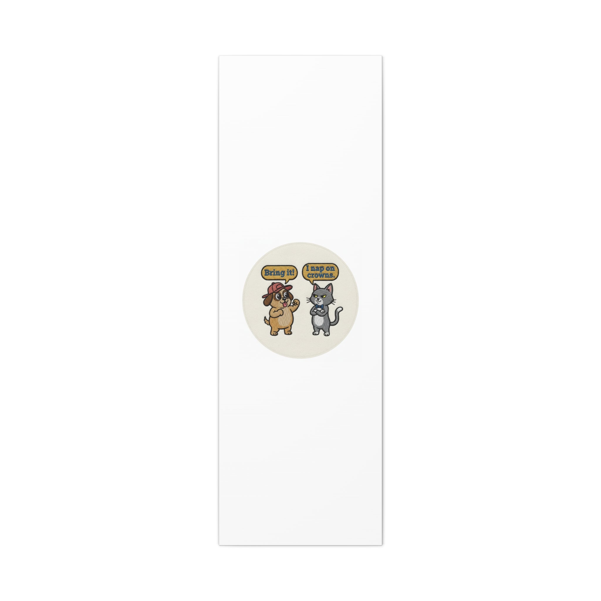 Funny Cat vs Dog Canvas | Pet Rivalry Wall Art