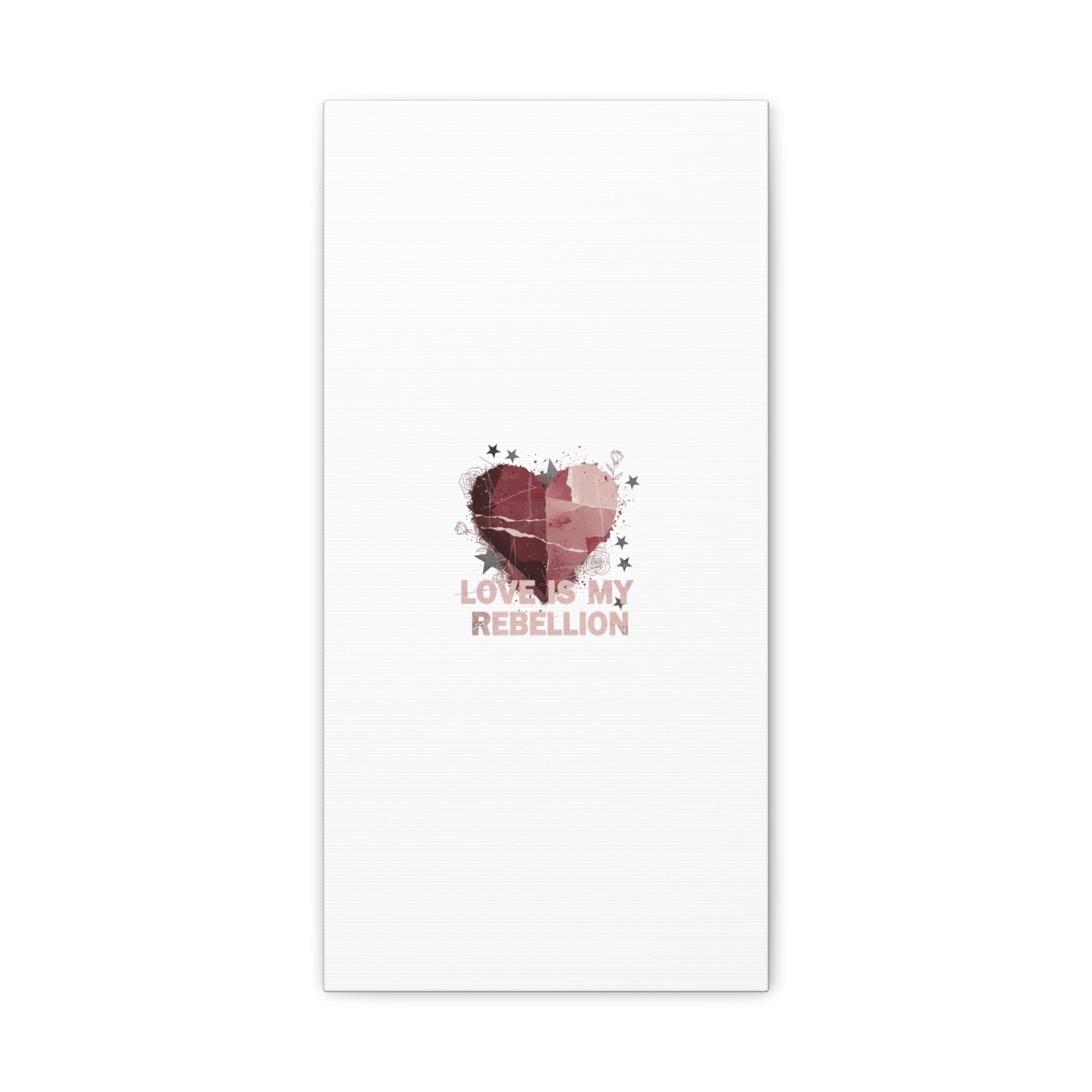 Love Is My Rebellion Canvas | Soft Grunge Hearts, Distressed Valentine Collage