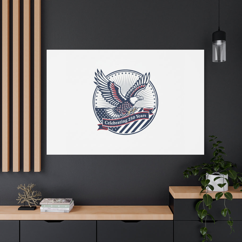 250th Anniversary Eagle Emblem Canvas | Semiquincentennial Americana