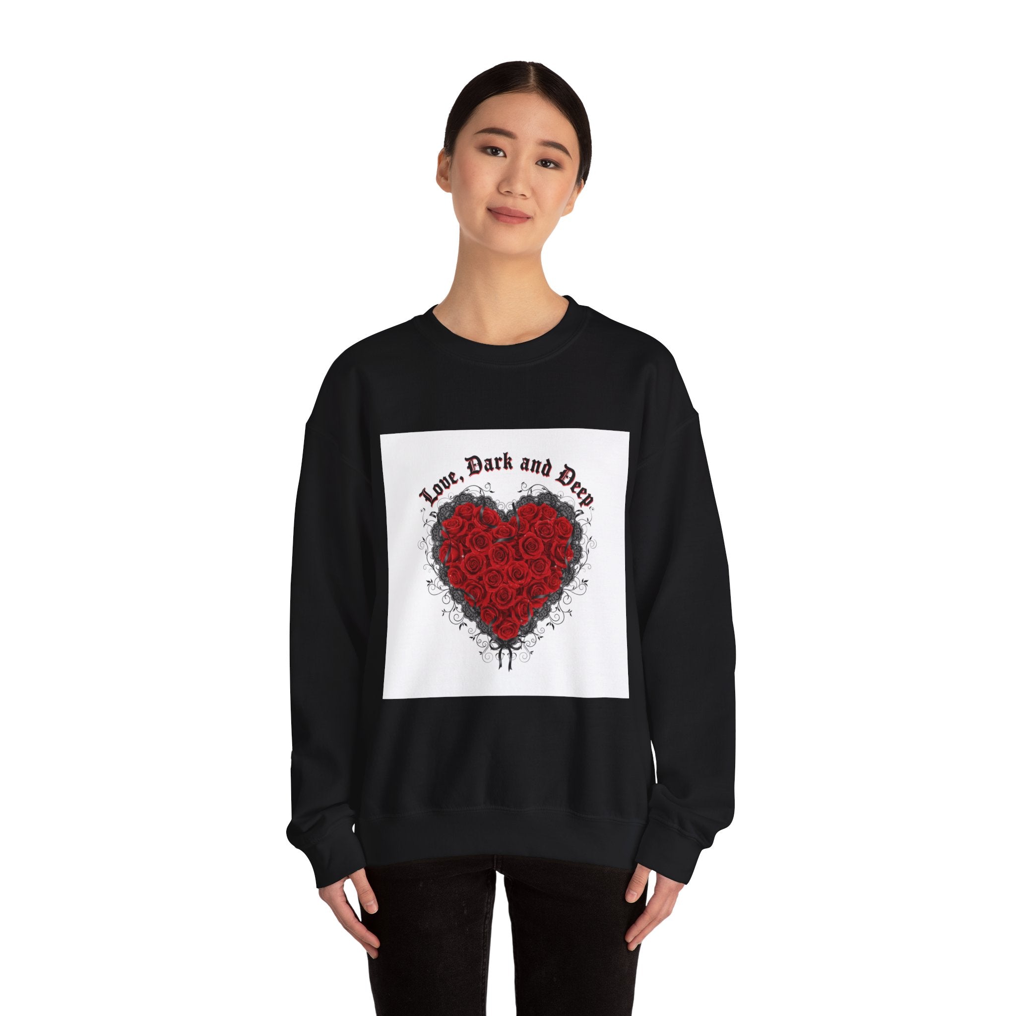 Gothic Rose Heart sweatshirt | New Romantic, 80s nostalgia
