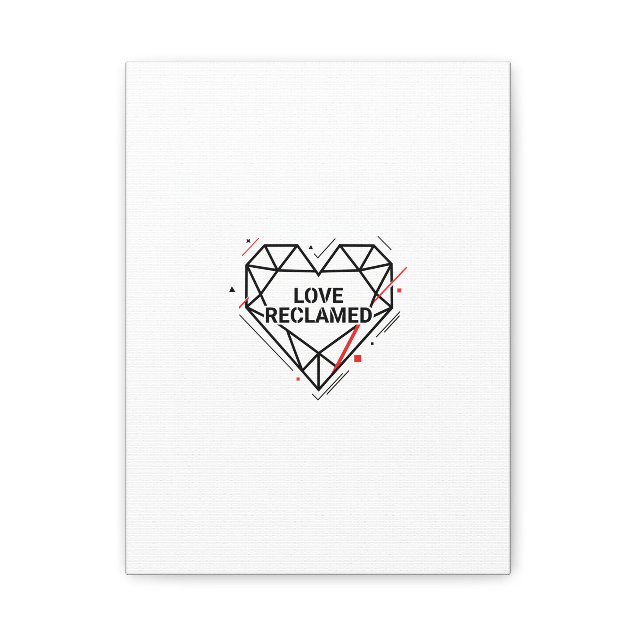 Love Reclaimed Canvas | modern heart design, minimalist love icon