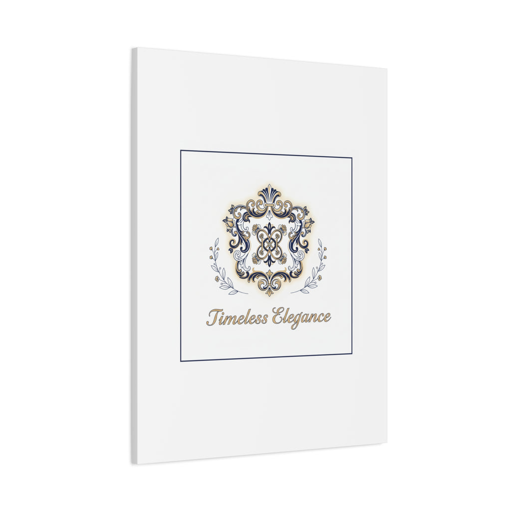Ornate Brooch Emblem Canvas | Vintage Formalwear Accents, Baroque Print