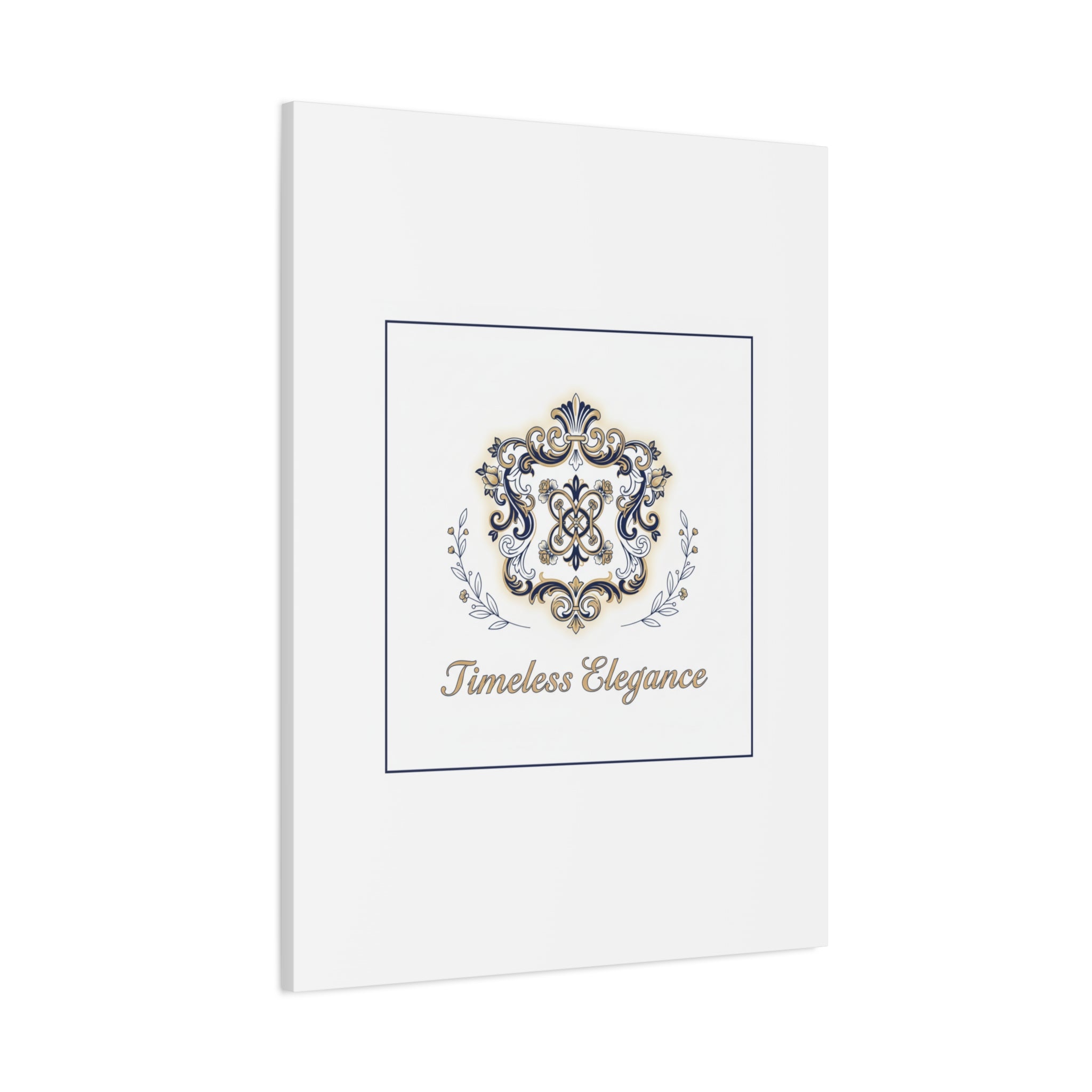Ornate Brooch Emblem Canvas | Vintage Formalwear Accents, Baroque Print