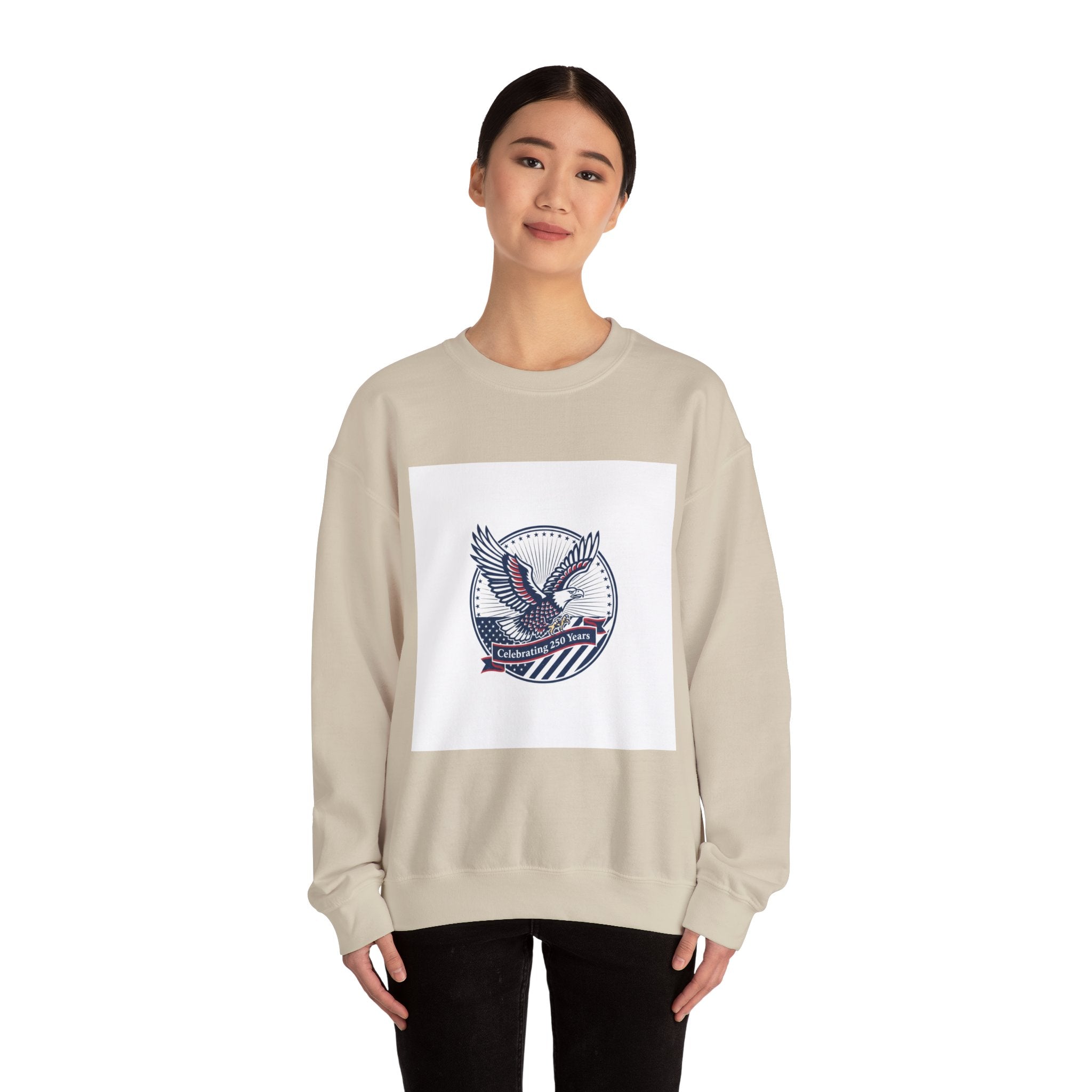 Semiquincentennial Eagle Emblem Crewneck Sweatshirt | 250th Anniversary USA 1776‑2026