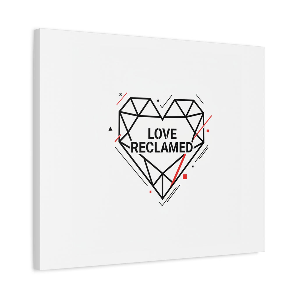 Love Reclaimed Canvas | modern heart design, minimalist love icon
