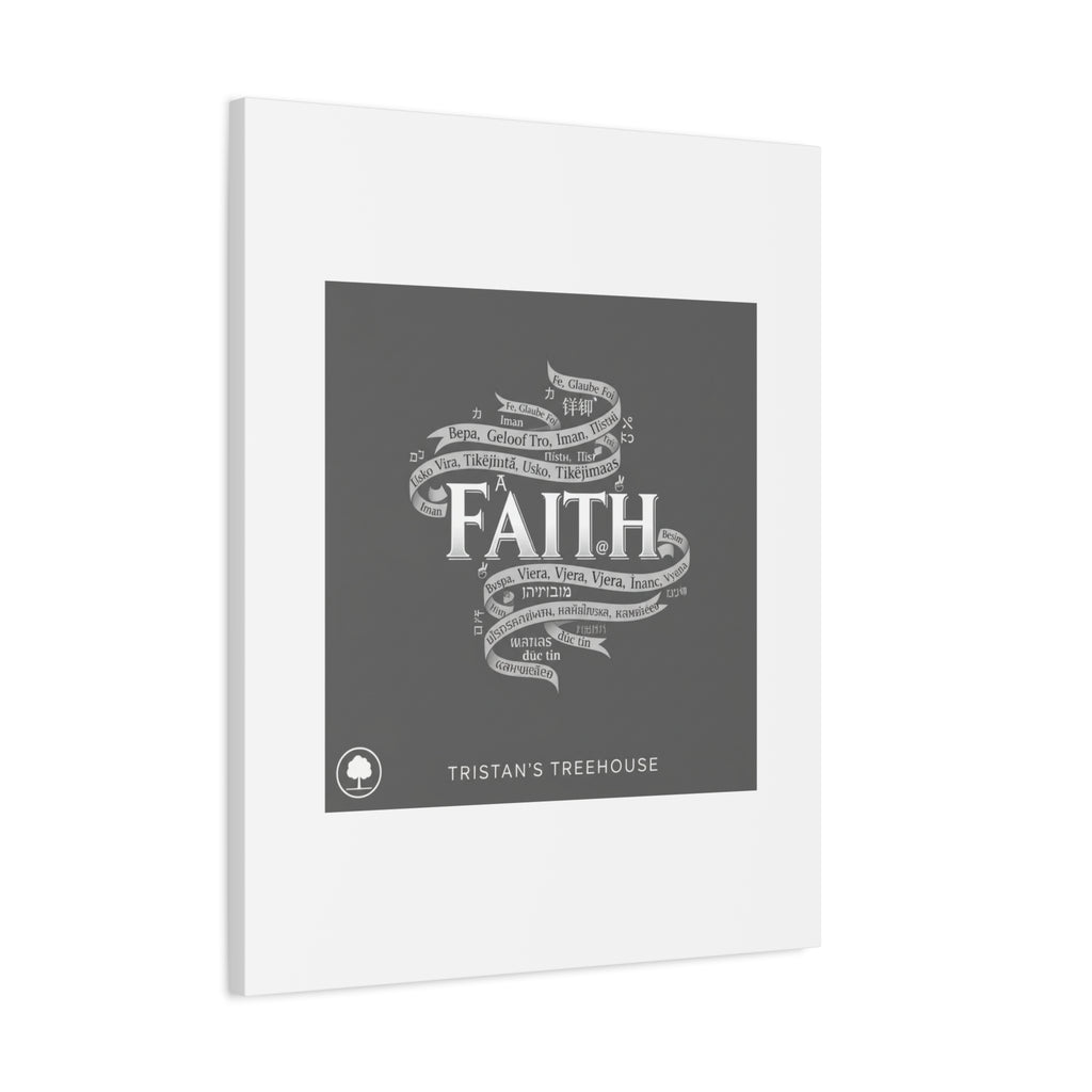 handwritten faith ribbon Canvas | sketch aesthetic, doodle design