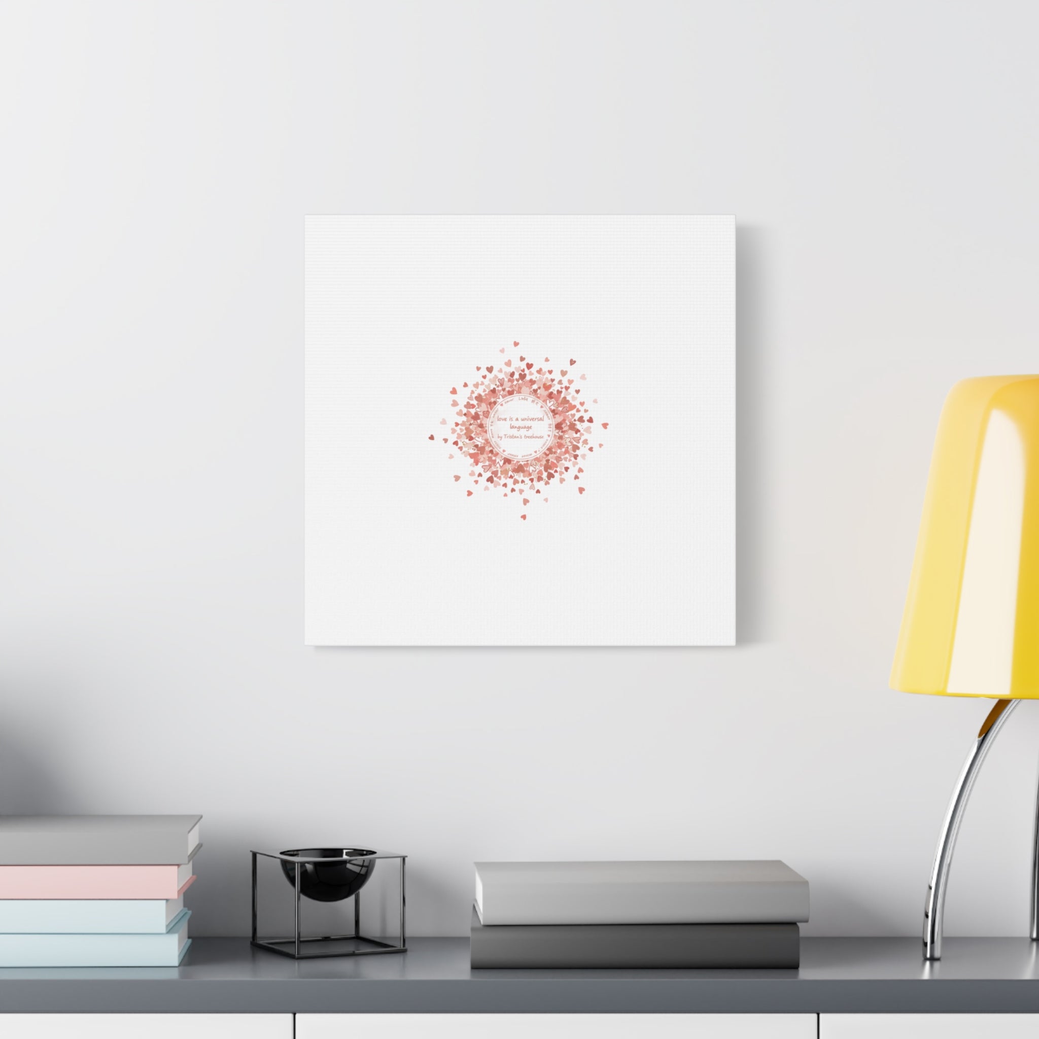 Tiny Heart Confetti Canvas | Matte Stretched Wall Art