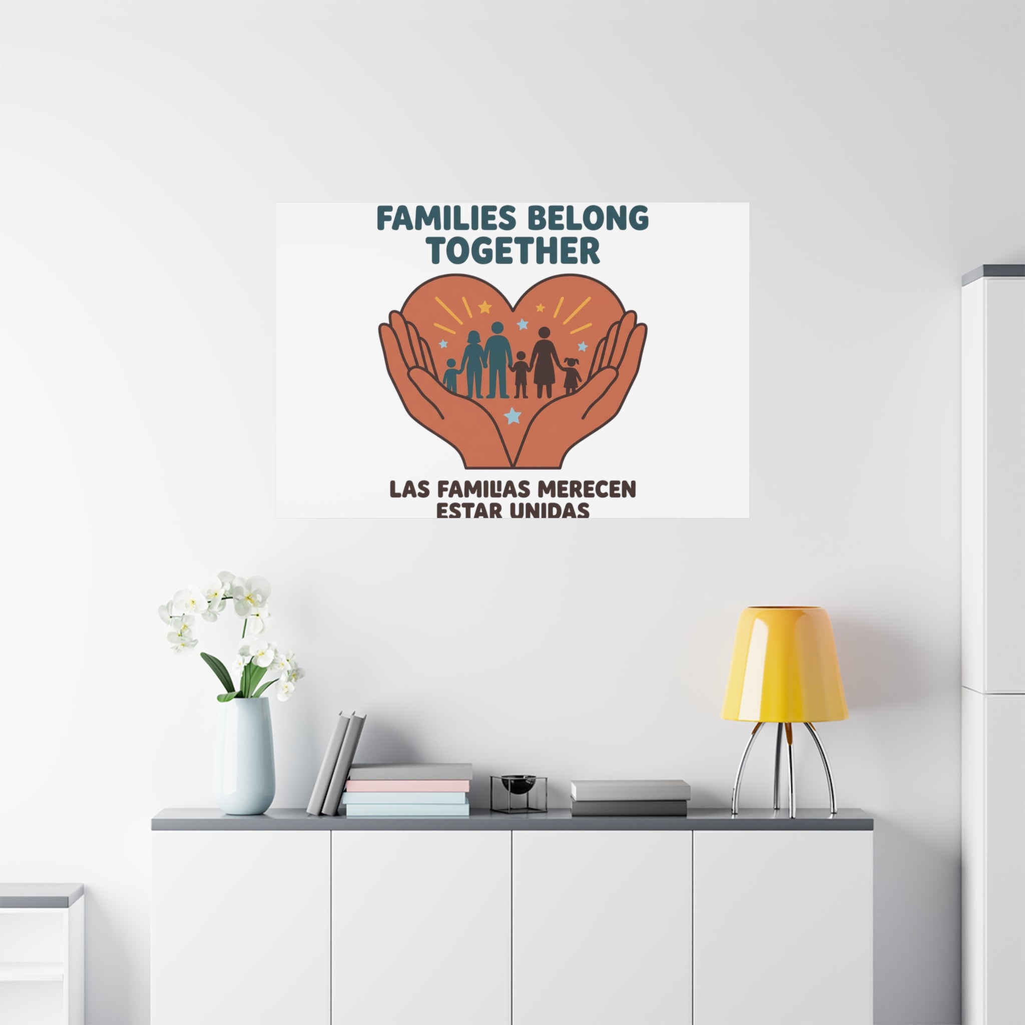 Families Belong Together Canvas | Family Unity, Bilingual Solidarity