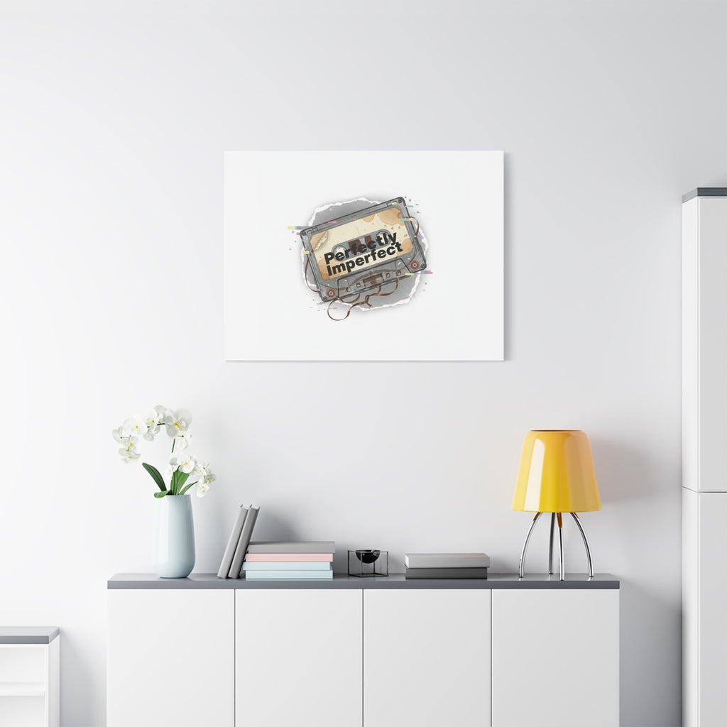 Perfectly Imperfect Cassette, Canvas Print | Analog Error, glitch art static