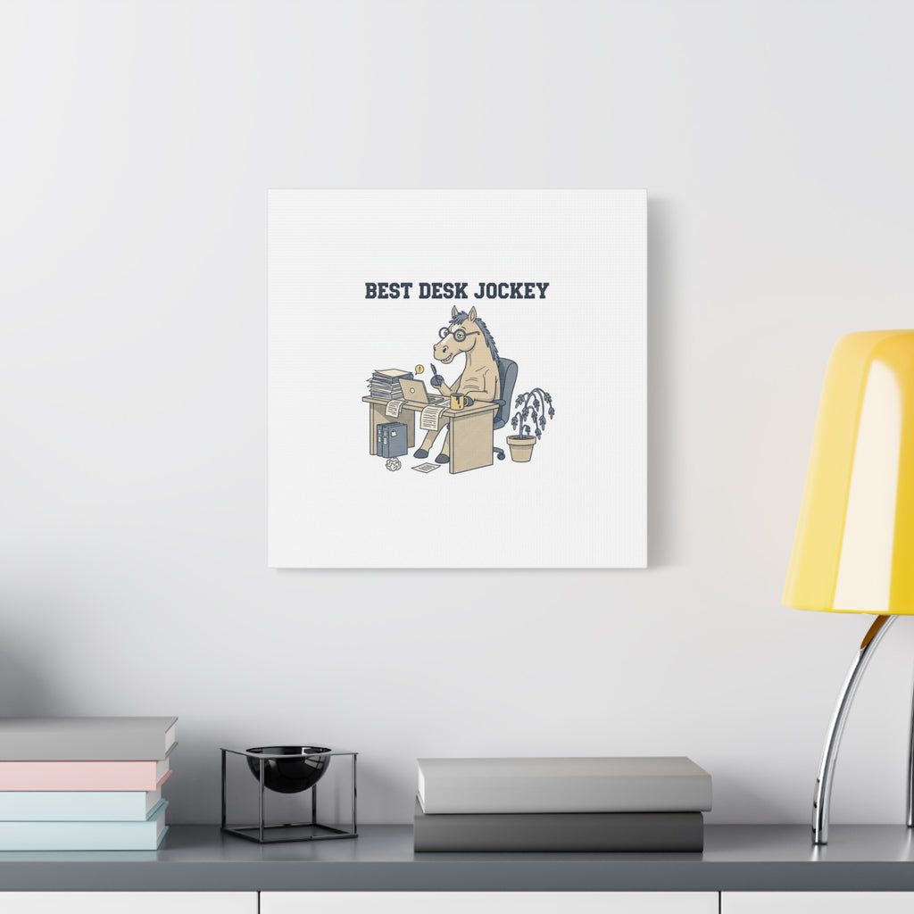 Best Desk Jockey Canvas, Workhorse Office Art | Corporate Burnout Parody