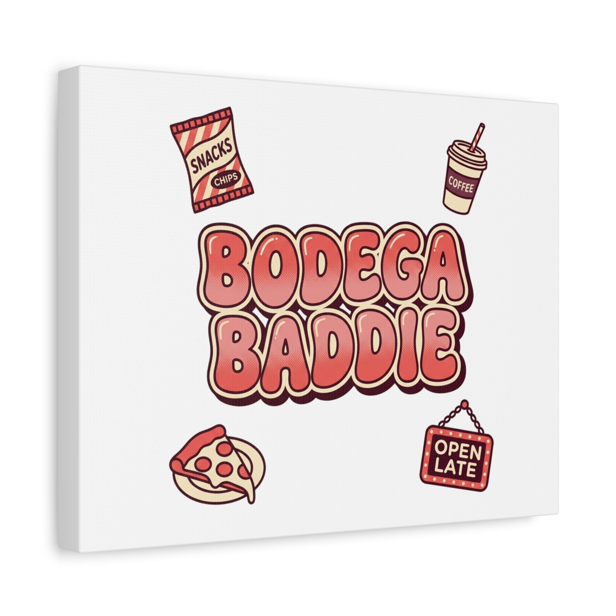 Bodega Baddie Matte Canvas, Stretched | NYC Y2K Corner Store Vibes