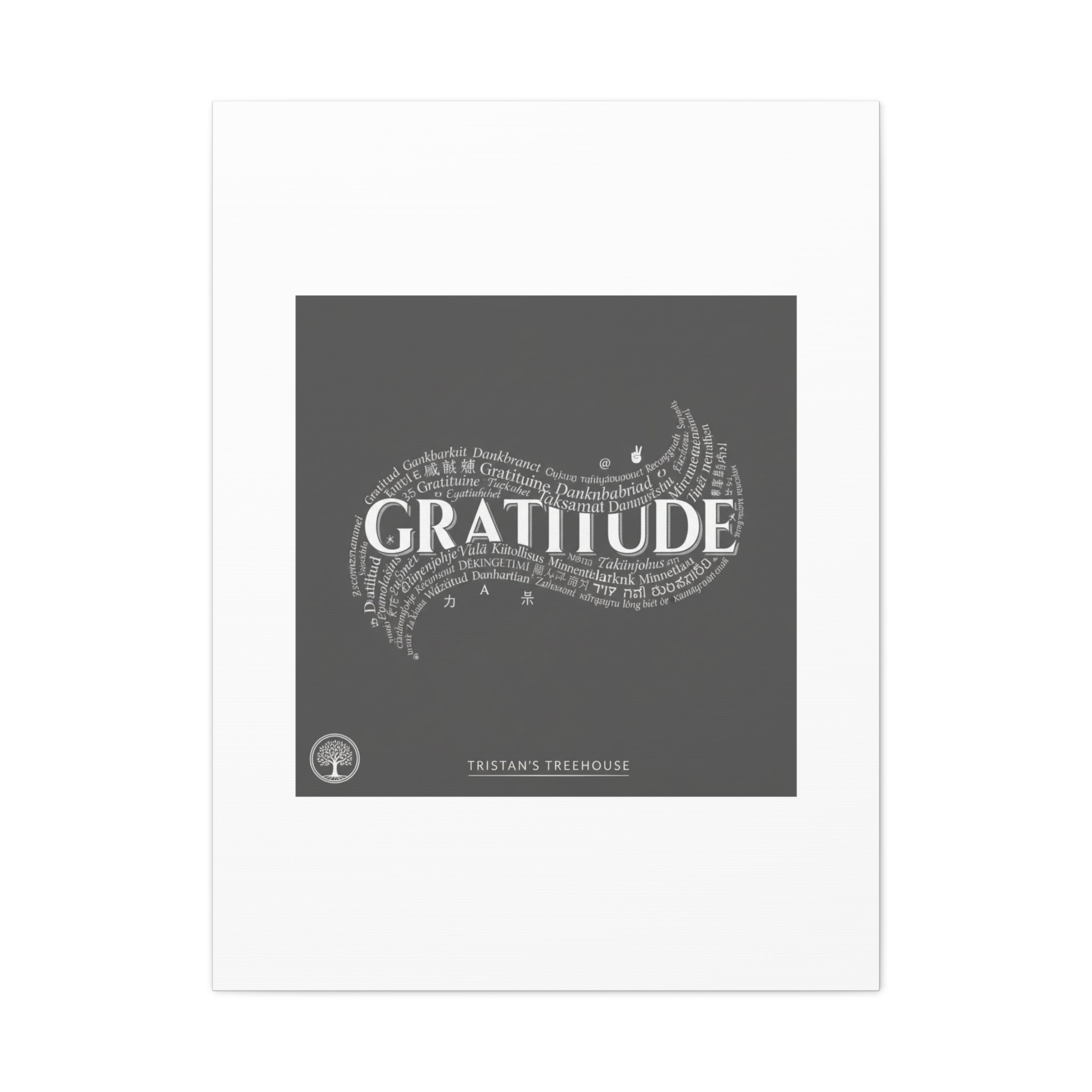 Gratitude Wall Art Matte Canvas | Tiny Treats, sweet uplifting print