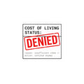 Cost of Living Status: DENIED Sticker | receipt aesthetic, budget humor