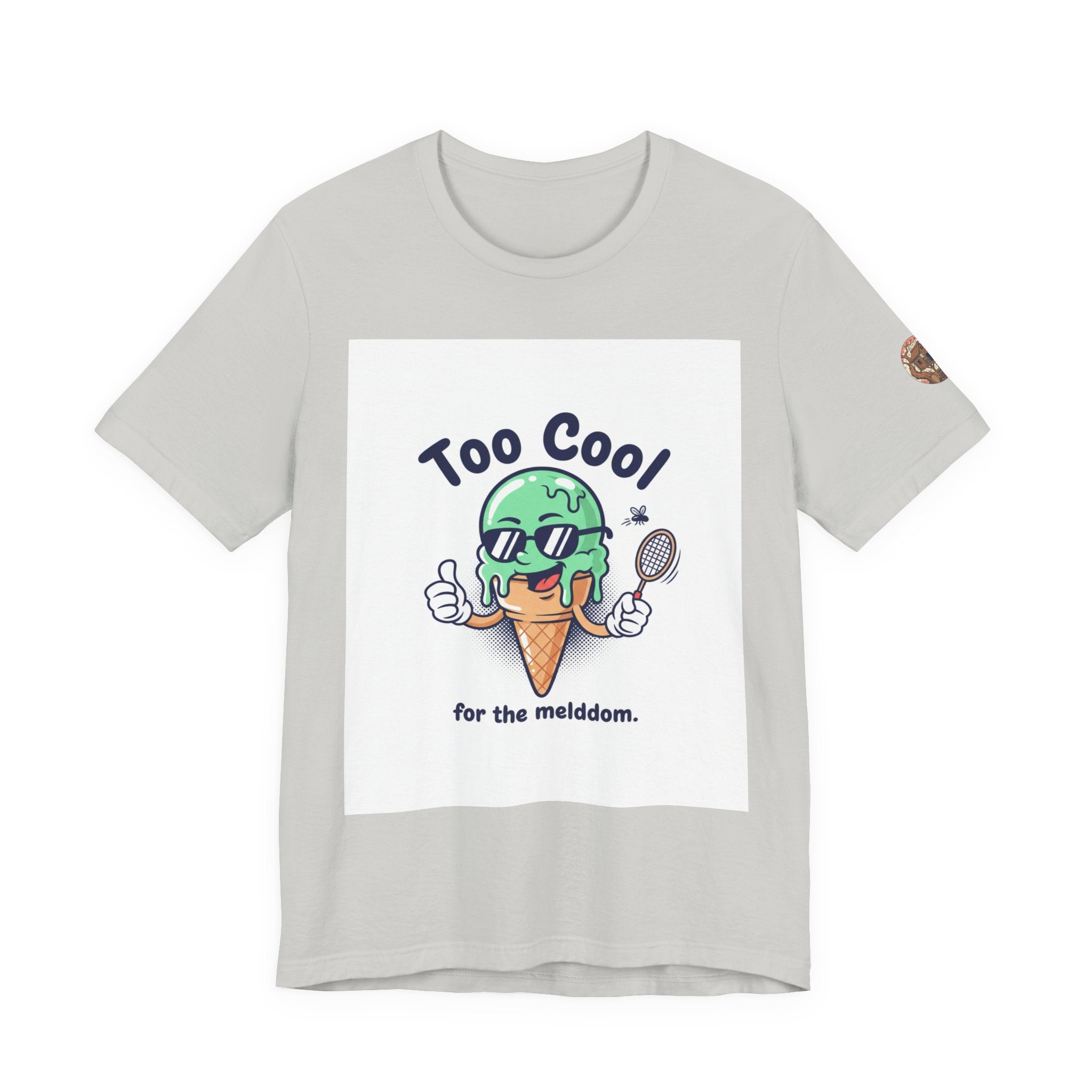 Too Cool Ice Cream Tee – 'Too Cool for the melldom.' Graphic Shirt
