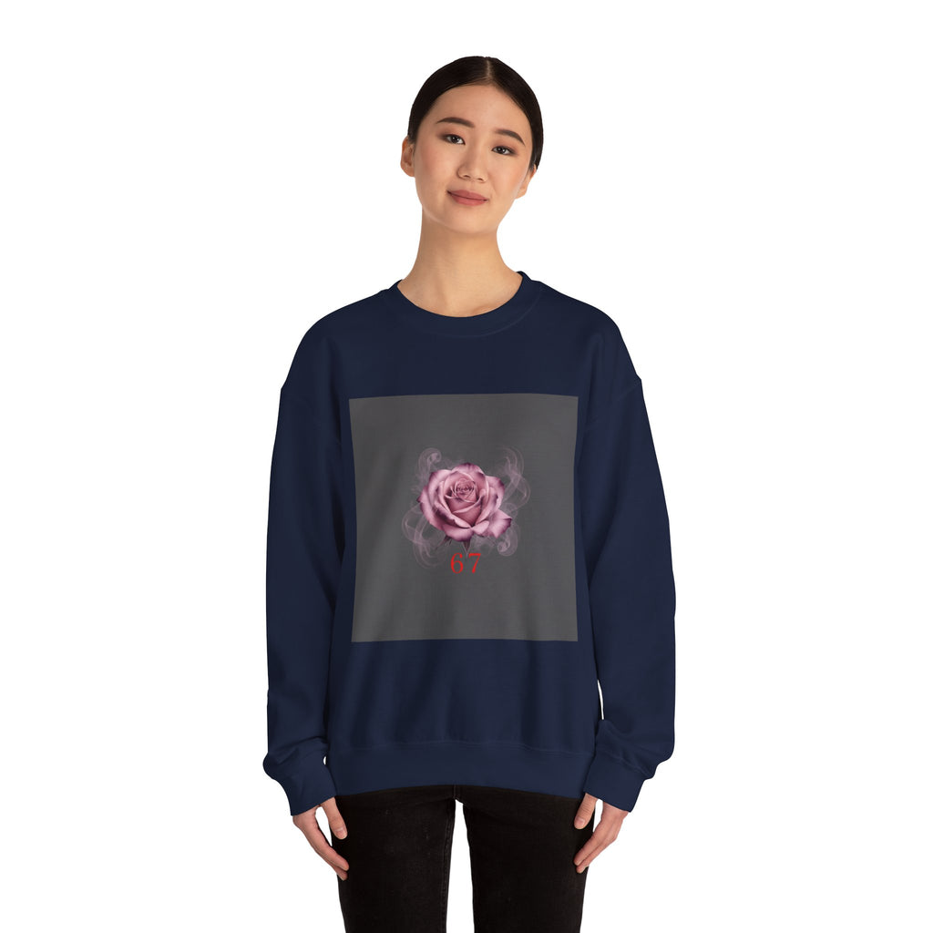6 7 Valentine's Sweatshirt | Viral Gothic Rose Crewneck | 6 7 Meaning Dark Romance