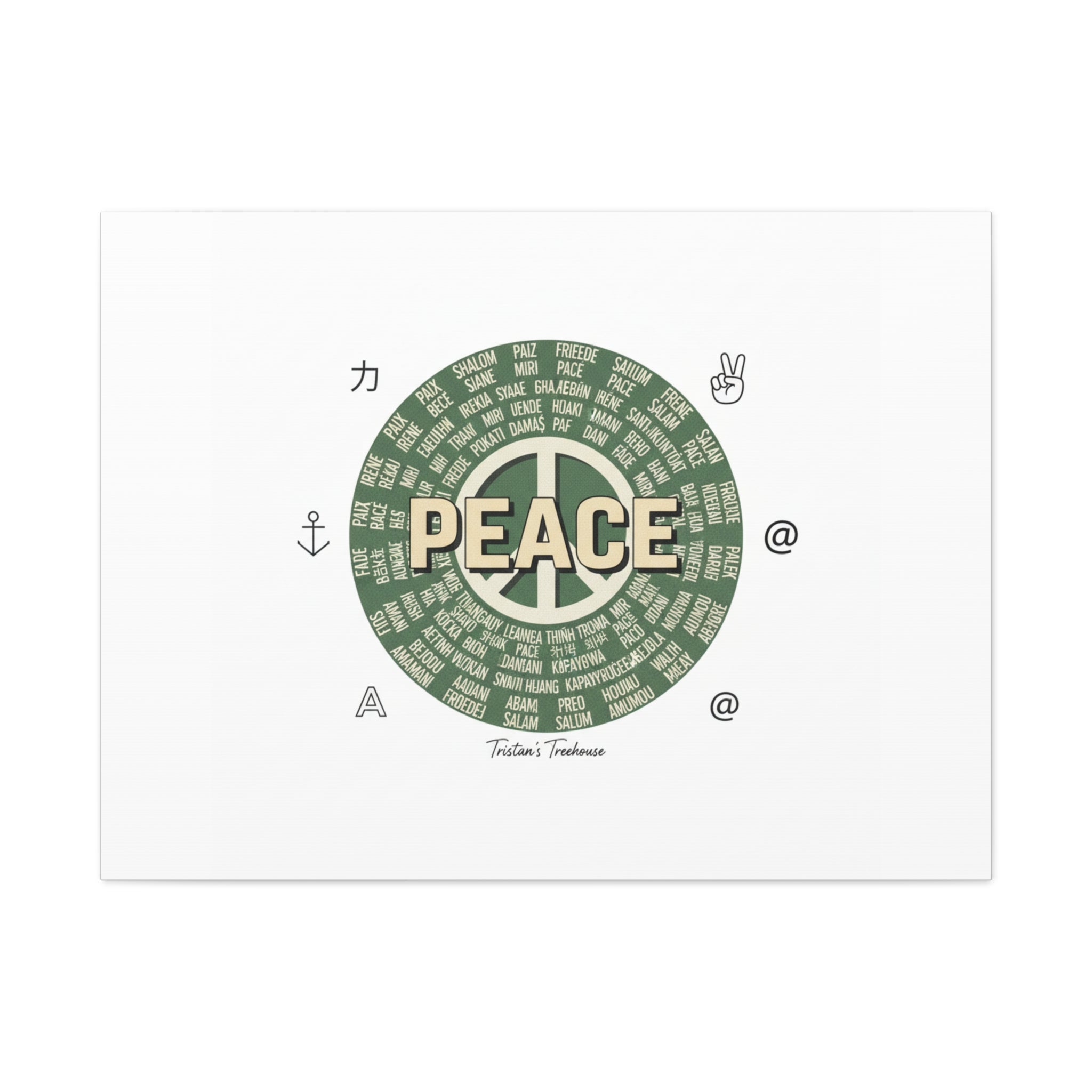 Peace doodle canvas | hand drawn sketch aesthetic, handwritten message