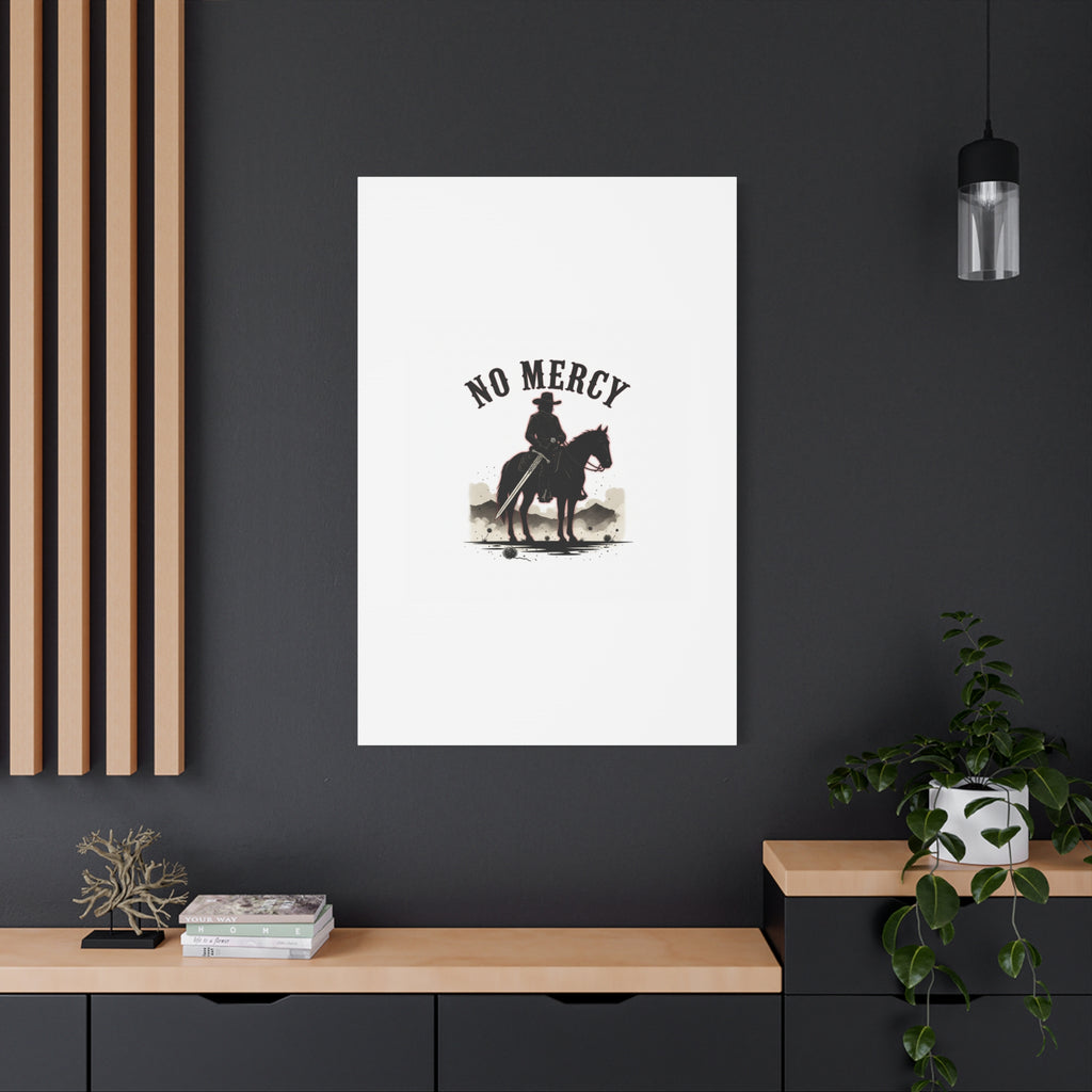 No Mercy Cowboy Skull Canvas | western skull art, gothic Americana
