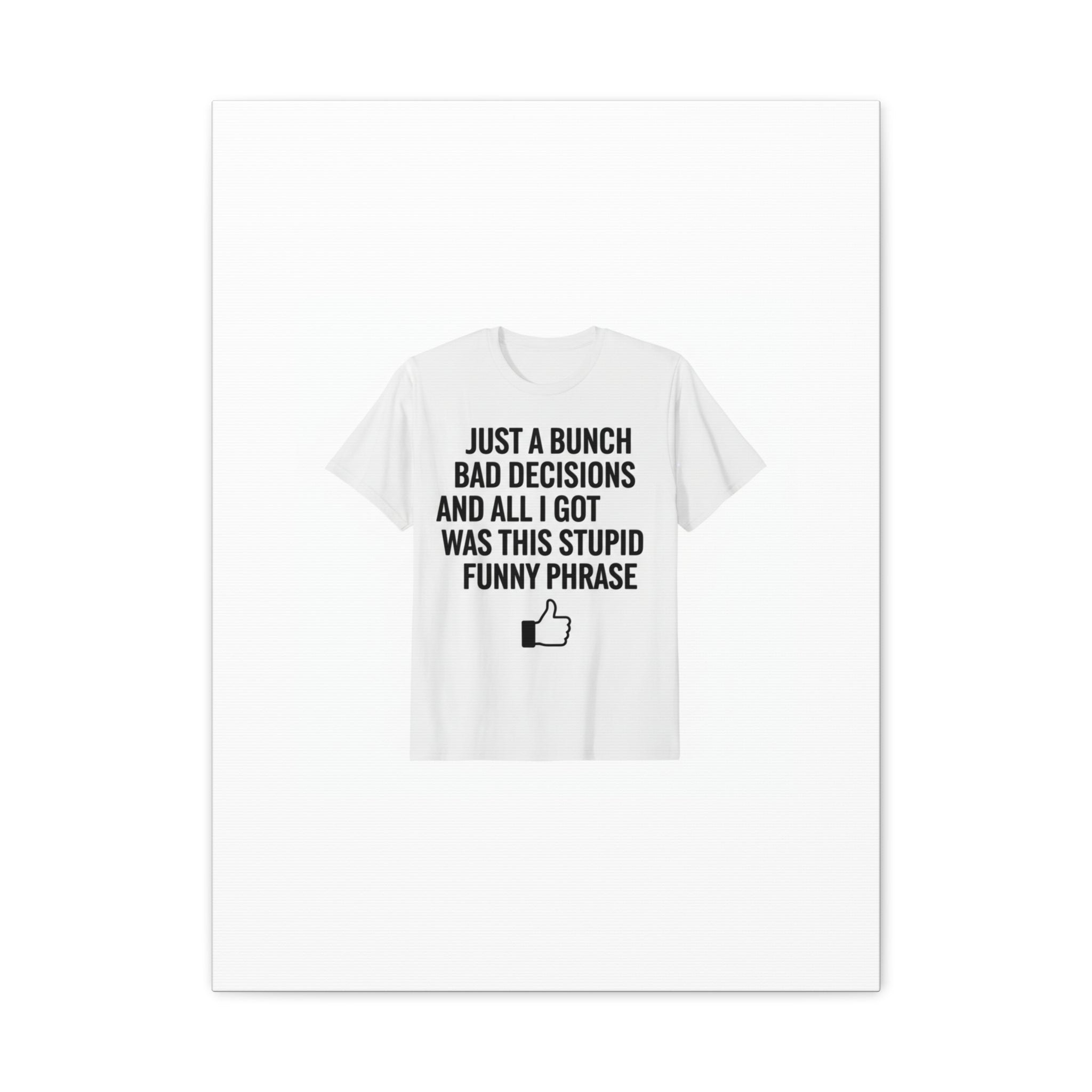 self-deprecating quote Canvas | sarcastic introvert wall art, anxiety humor