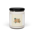 Retro Travel Postage Candle, soy jar candle, wanderlust postcard design