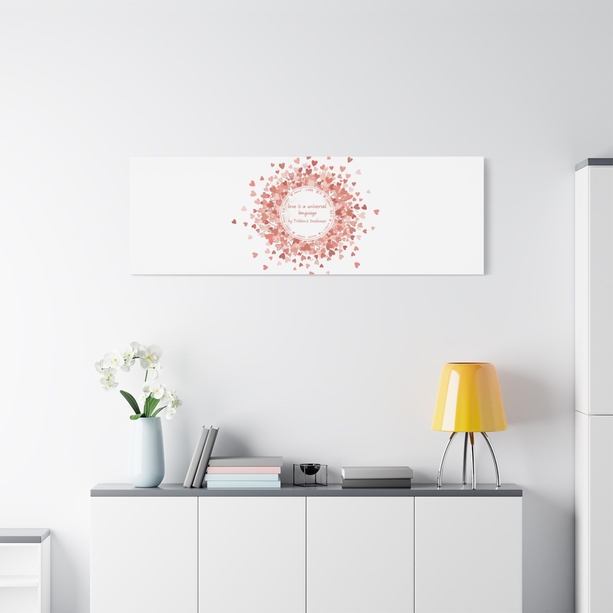 Tiny Heart Confetti Canvas | Matte Stretched Wall Art